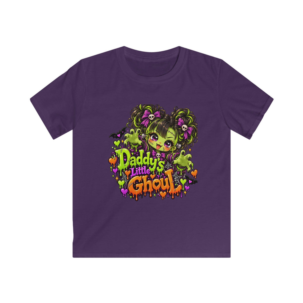Kids Tee — "Daddy's Little Ghoul" Halloween Graphic Shirt