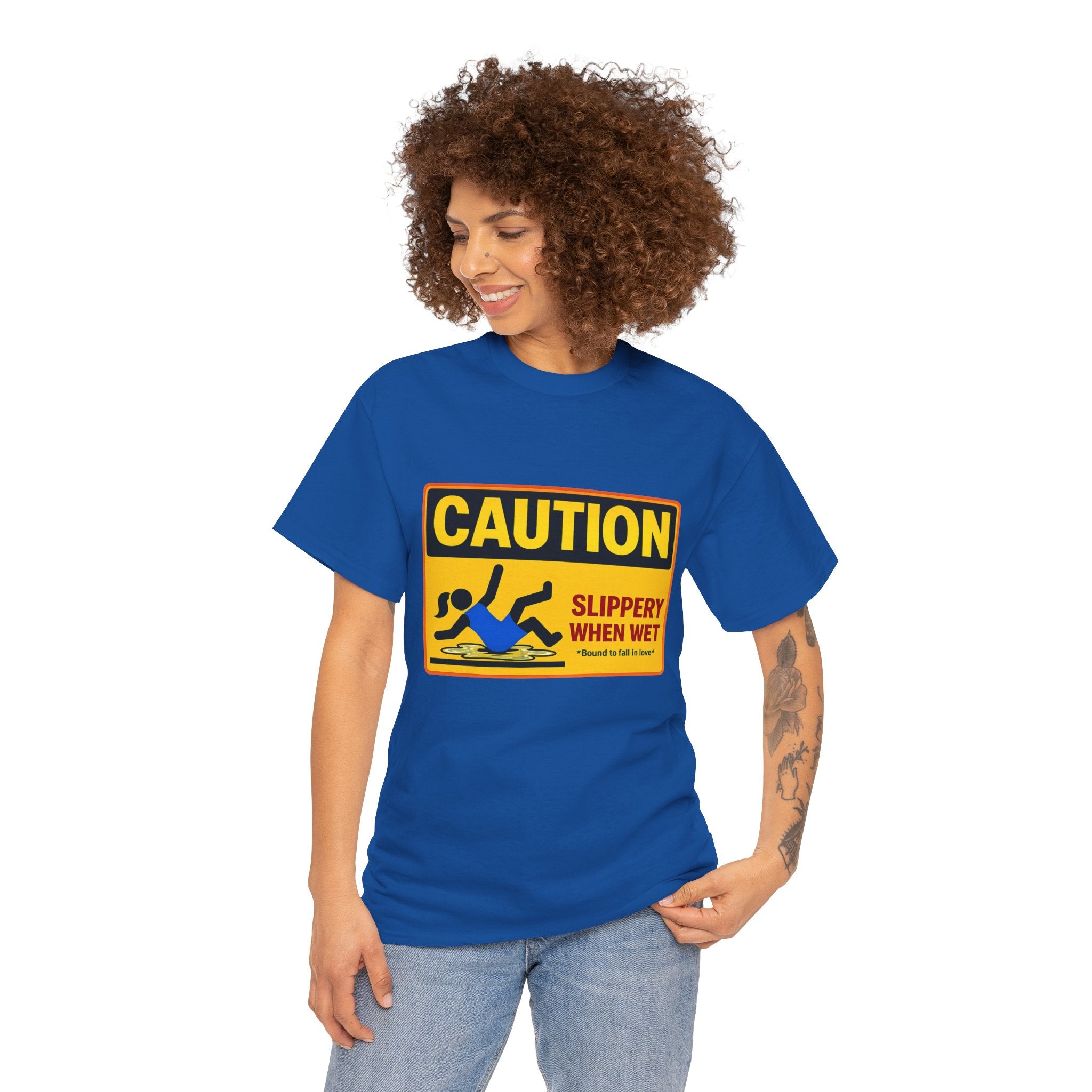 Caution "Slippery When Wet" Graphic Tee