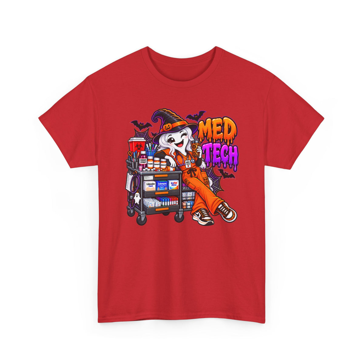 Med Tech Halloween T‑Shirt — Ghost Paramedic Medical Tech Tee