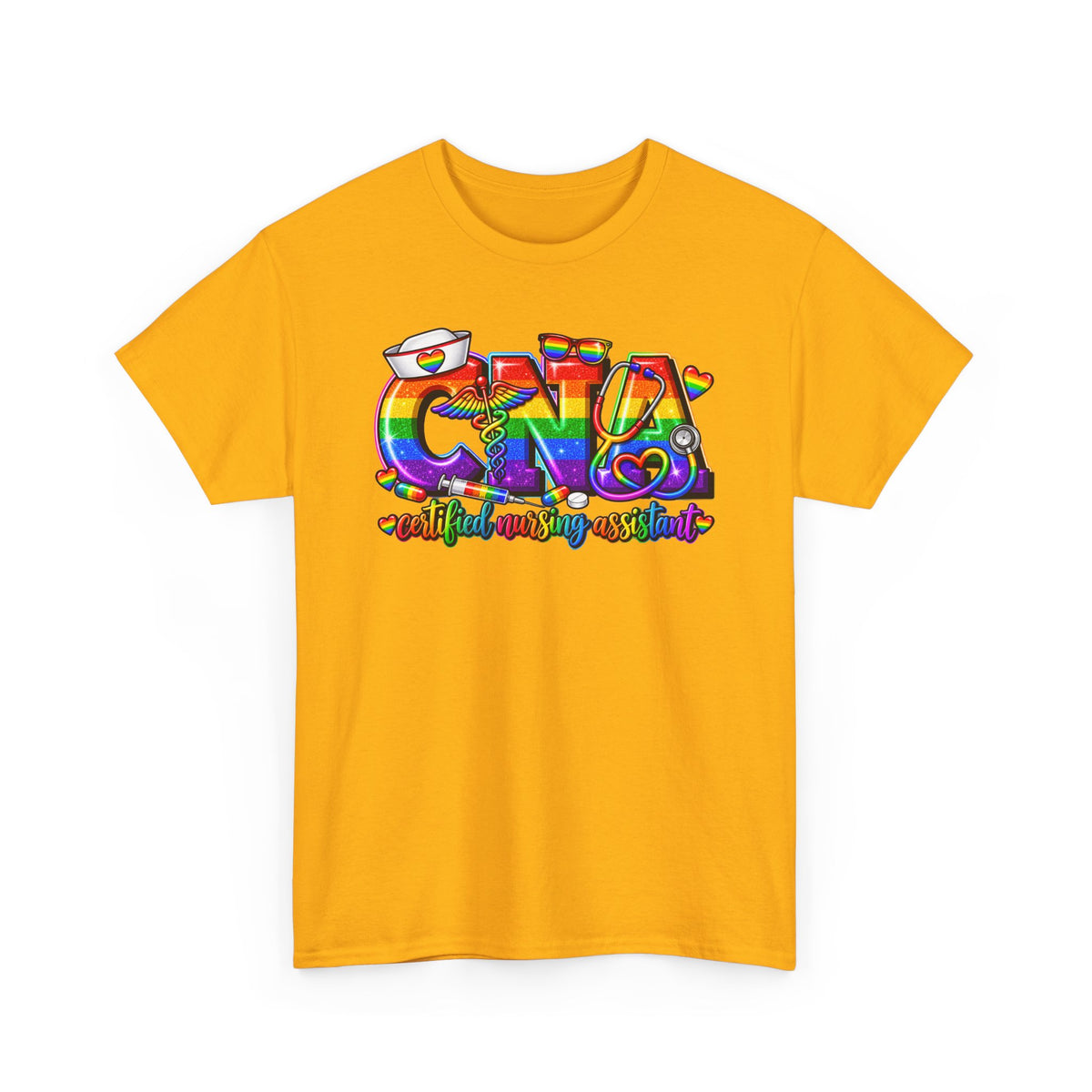 CNA Rainbow Graffiti T-Shirt — Nurse Certified Nursing Assistant Gift
