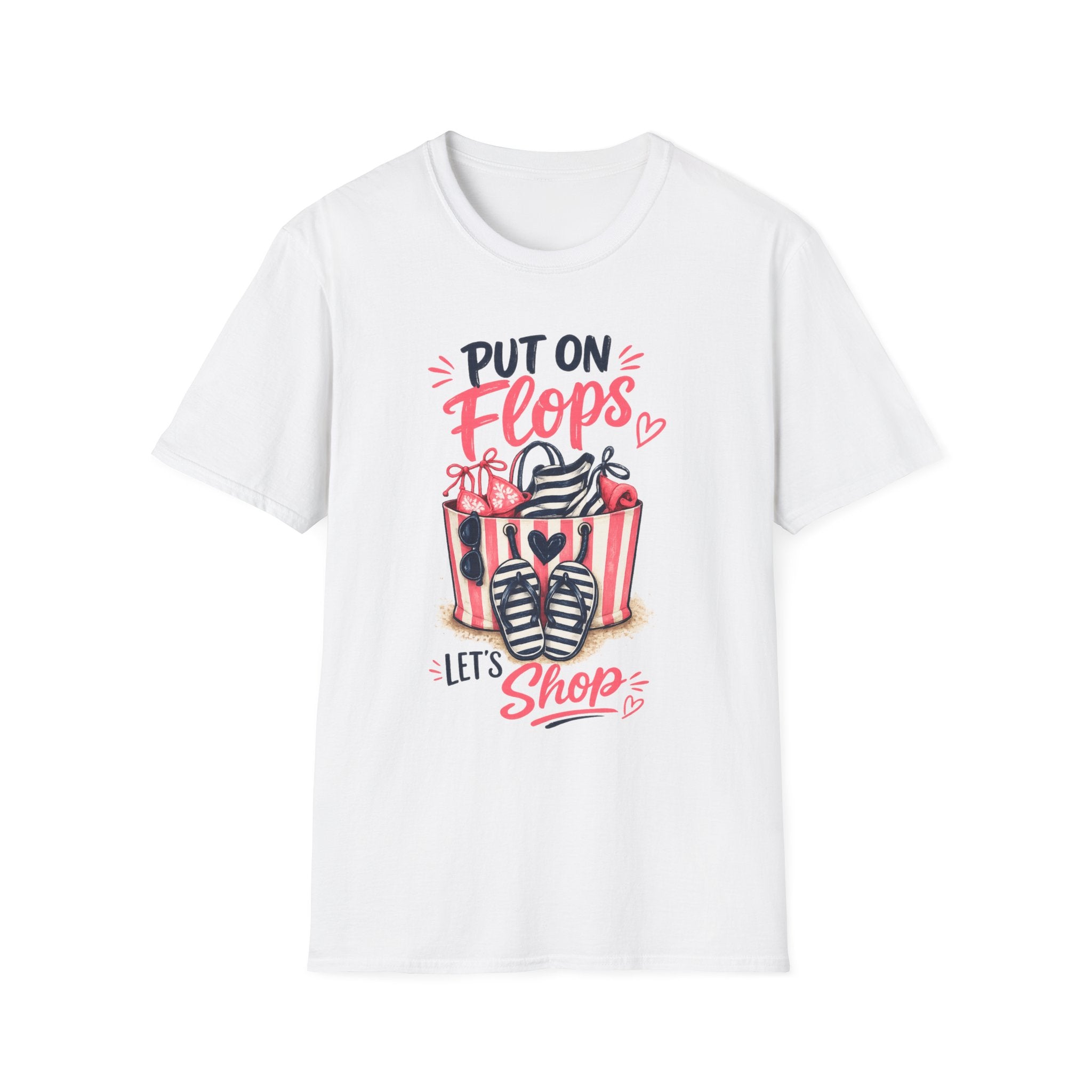 Put On Flops T-Shirt — Cute Shopping Flip-Flop Graphic Tee