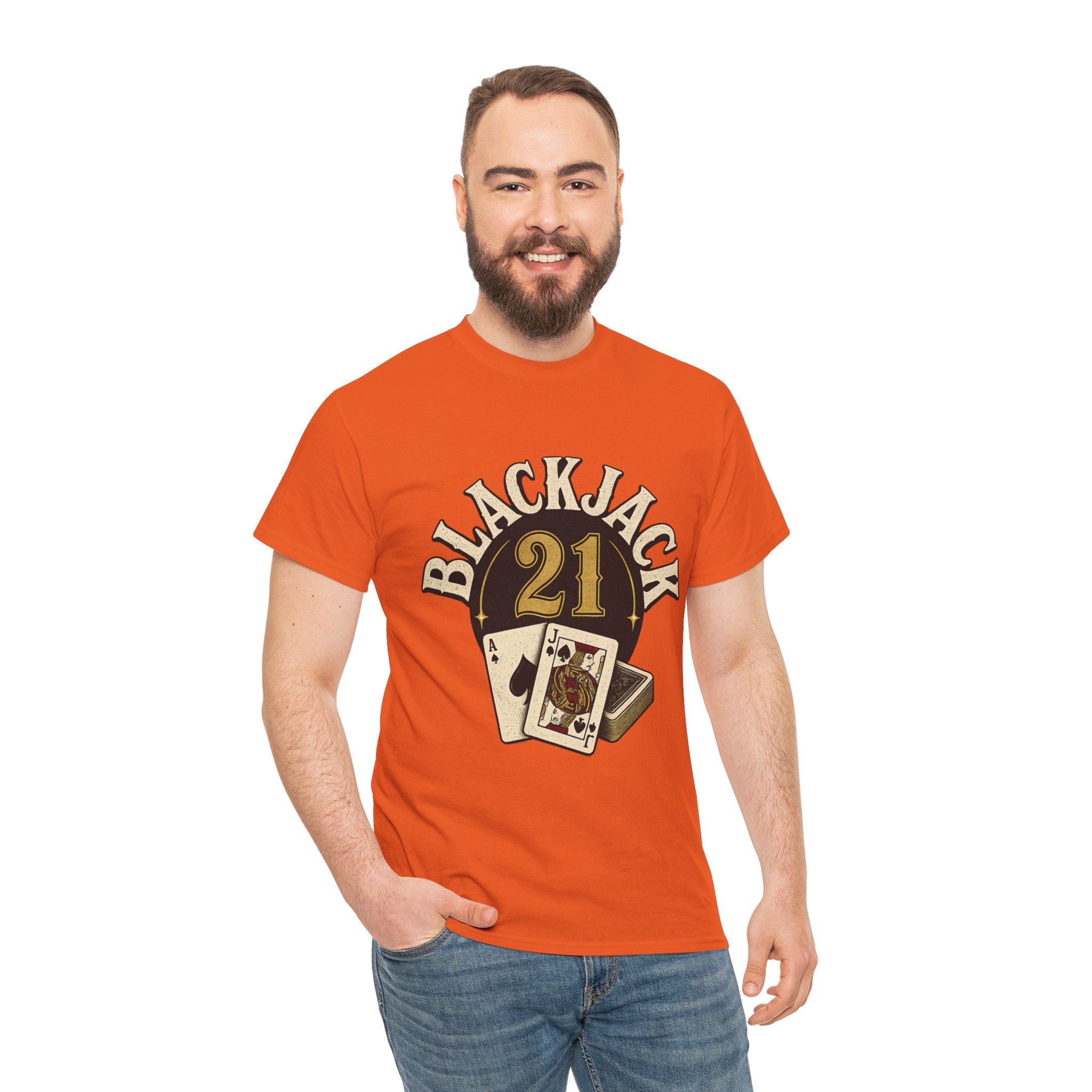 Blackjack 21 Graphic Tee — Casino Playing Cards Shirt