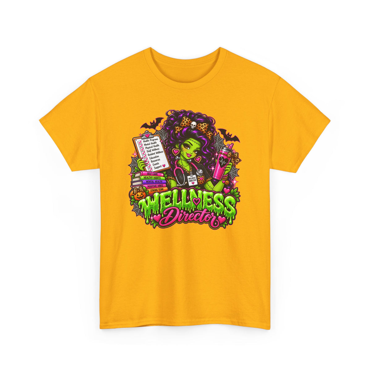 Wellness Director T‑Shirt — Spooky Monster Halloween Healthcare Tee