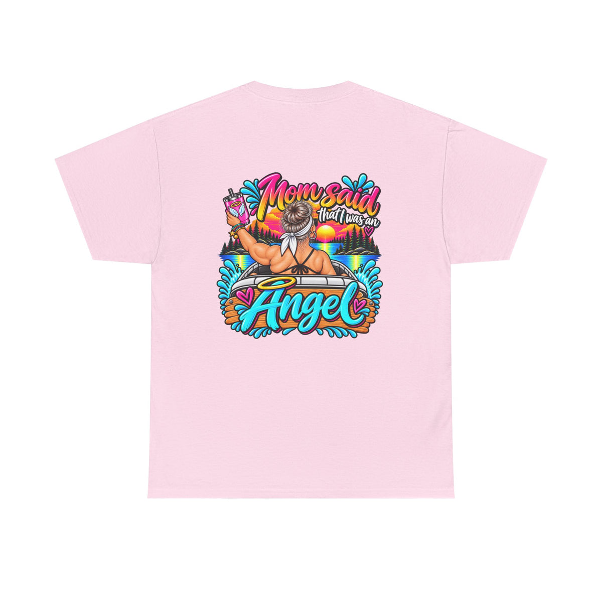 Trouble Brewing Beach Party Tee — Mom Said I’m an Angel Graphic T-Shirt