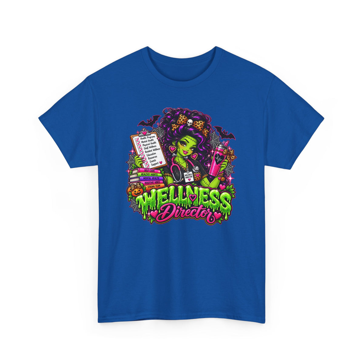 Wellness Director T‑Shirt — Spooky Monster Halloween Healthcare Tee