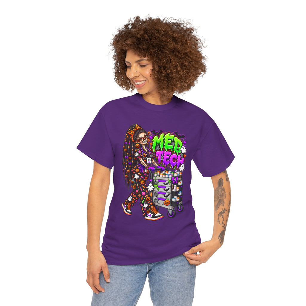 Med Tech Halloween Skeleton Graphic T-Shirt