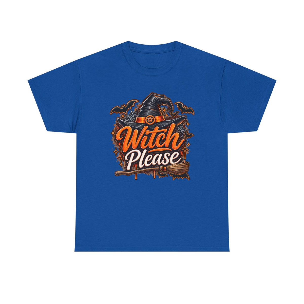 Witch Please T‑Shirt — Funny Halloween Witch Hat & Broom Tee