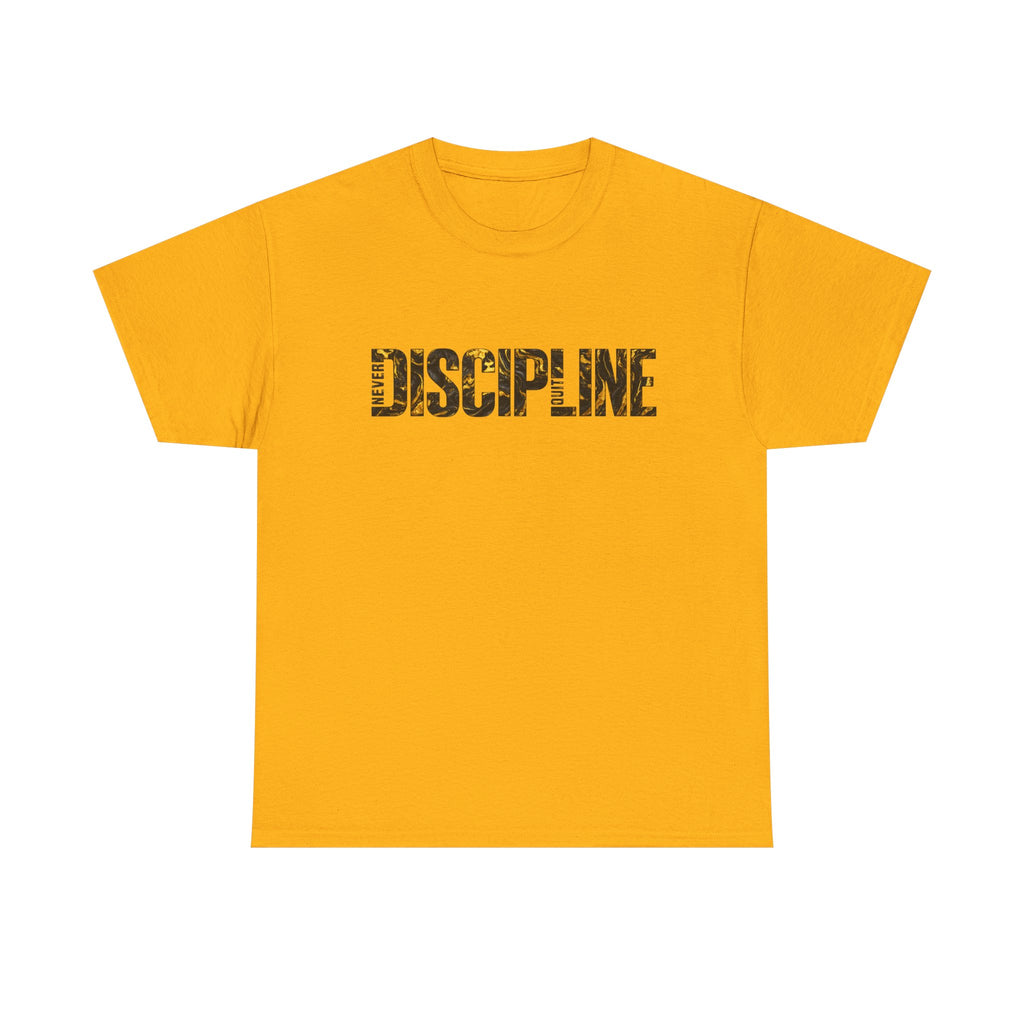 Discipline Graphic Tee — Motivational 'DISCIPLINE' Text Shirt for Gym & Self-Improvement