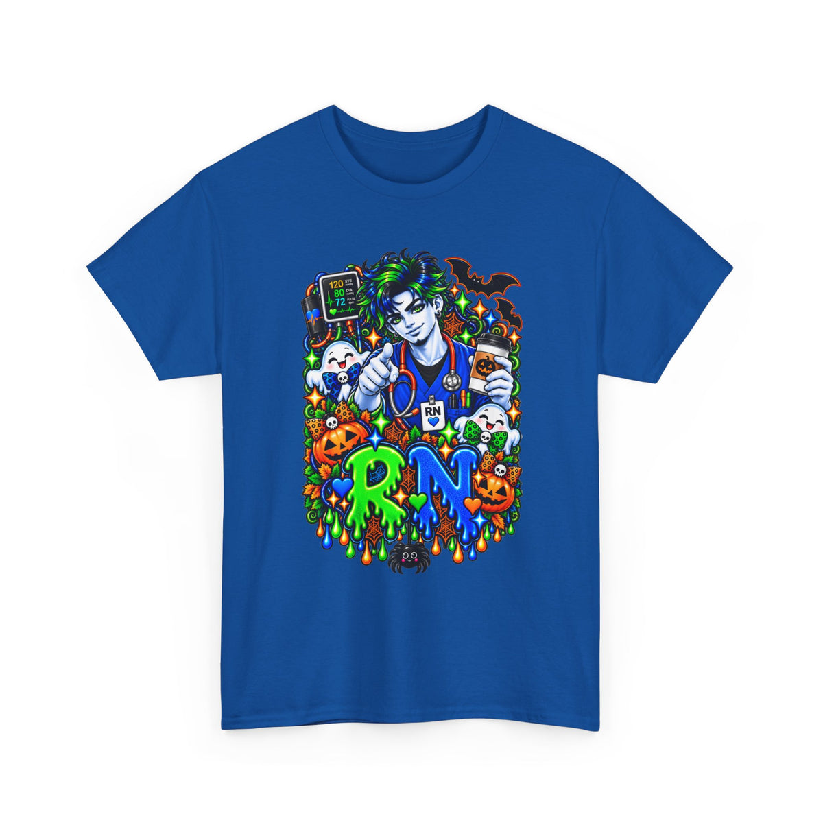 RN Halloween Nurse Tee — Spooky Nurse Illustration T-Shirt