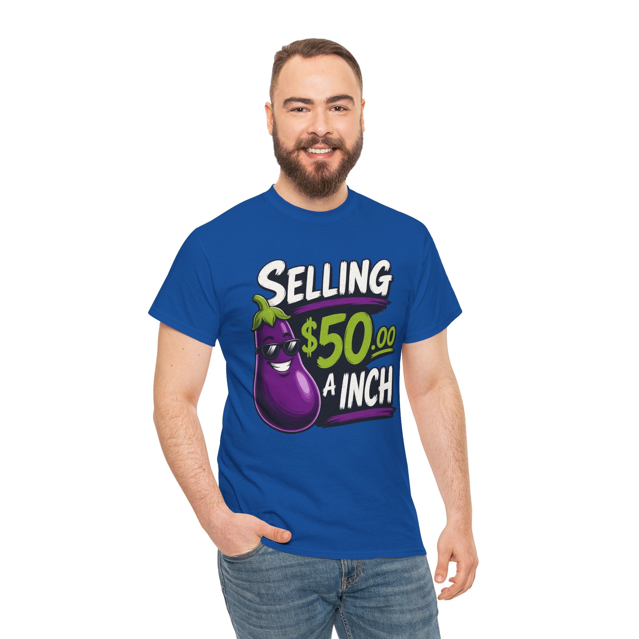 Selling 50.00 a Inch Eggplant T-Shirt