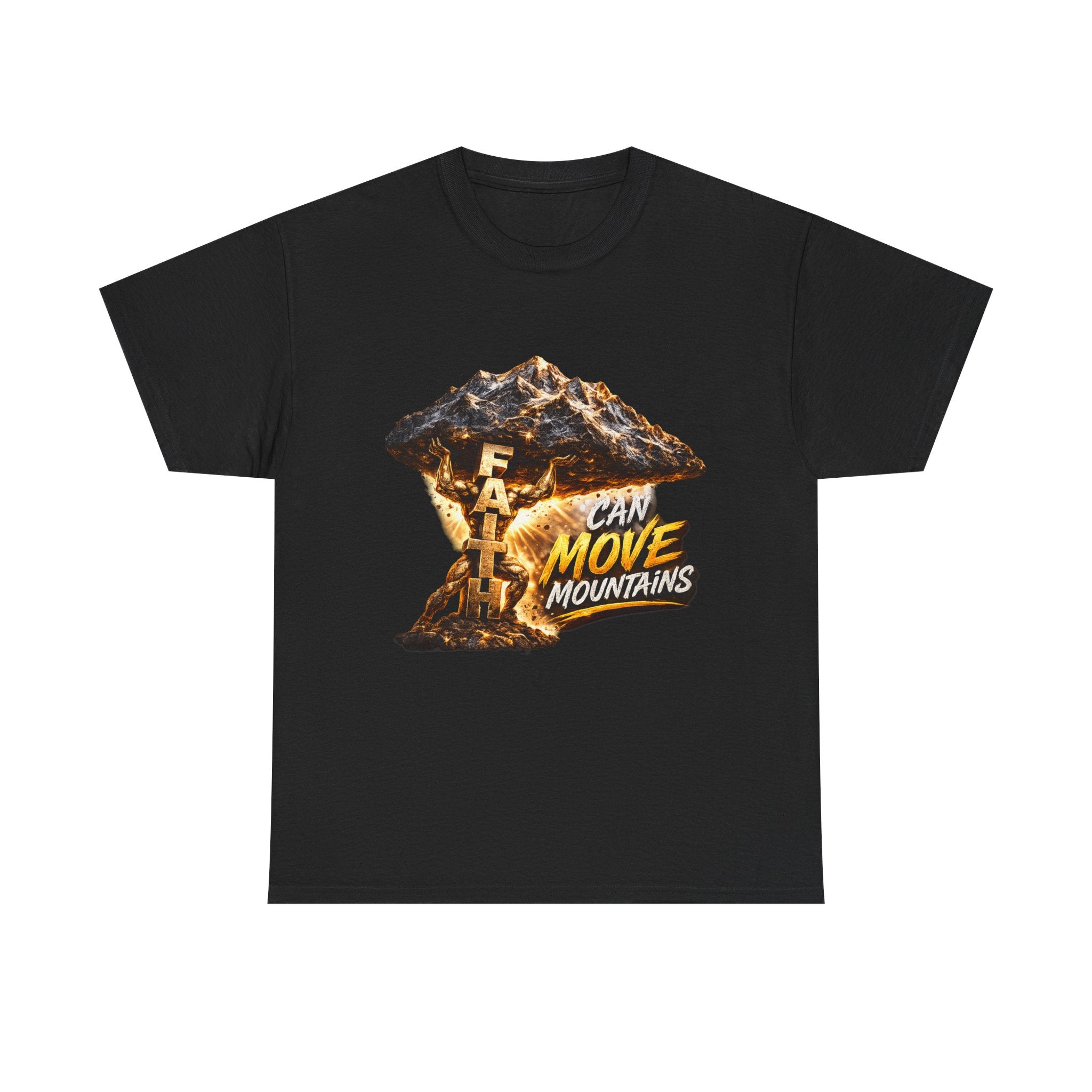 Faith Can Move Mountains T-Shirt — Inspirational Christian Mountain Graphic Tee