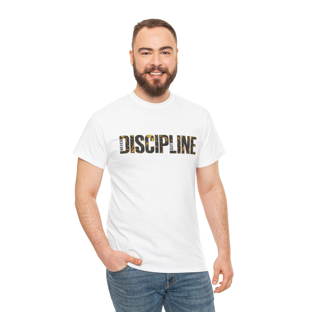 Discipline Graphic Tee — Motivational 'DISCIPLINE' Text Shirt for Gym & Self-Improvement