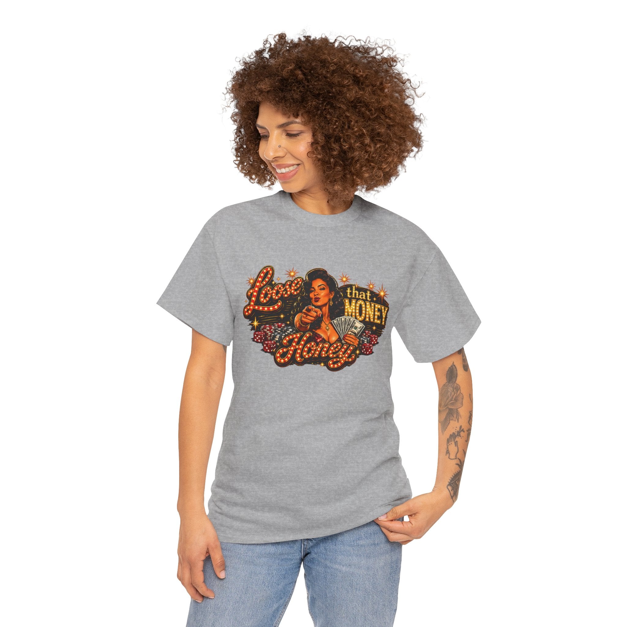 T-Shirt — "Loose That Money Honey" Retro Pinup Graphic Tee