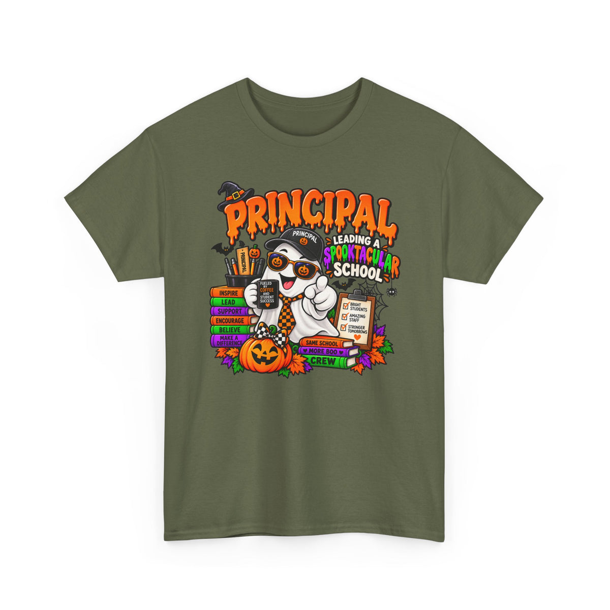 Principal Halloween T‑Shirt — Leading a Spooktacular School