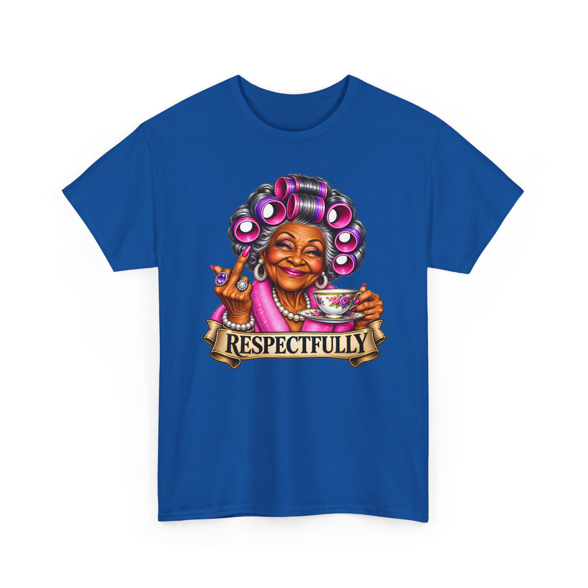 Respectfully Tee — Sassy Grandma Roller Set Tea Shirt`-AA