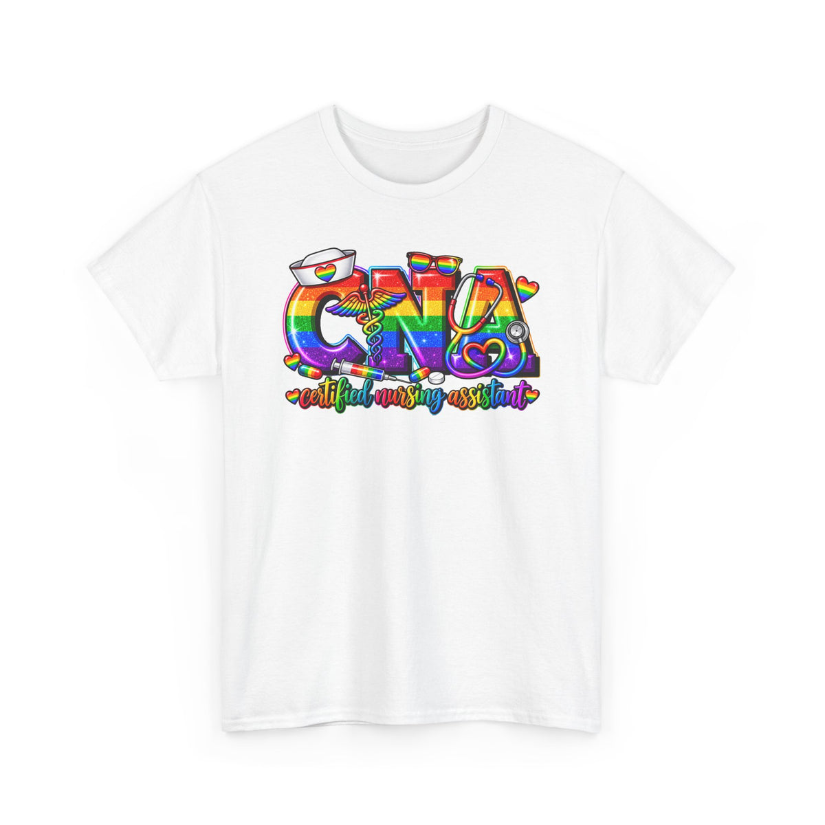 CNA Rainbow Graffiti T-Shirt — Nurse Certified Nursing Assistant Gift