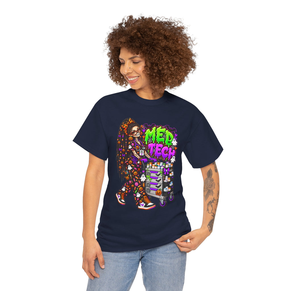 Med Tech Halloween Skeleton Graphic T-Shirt