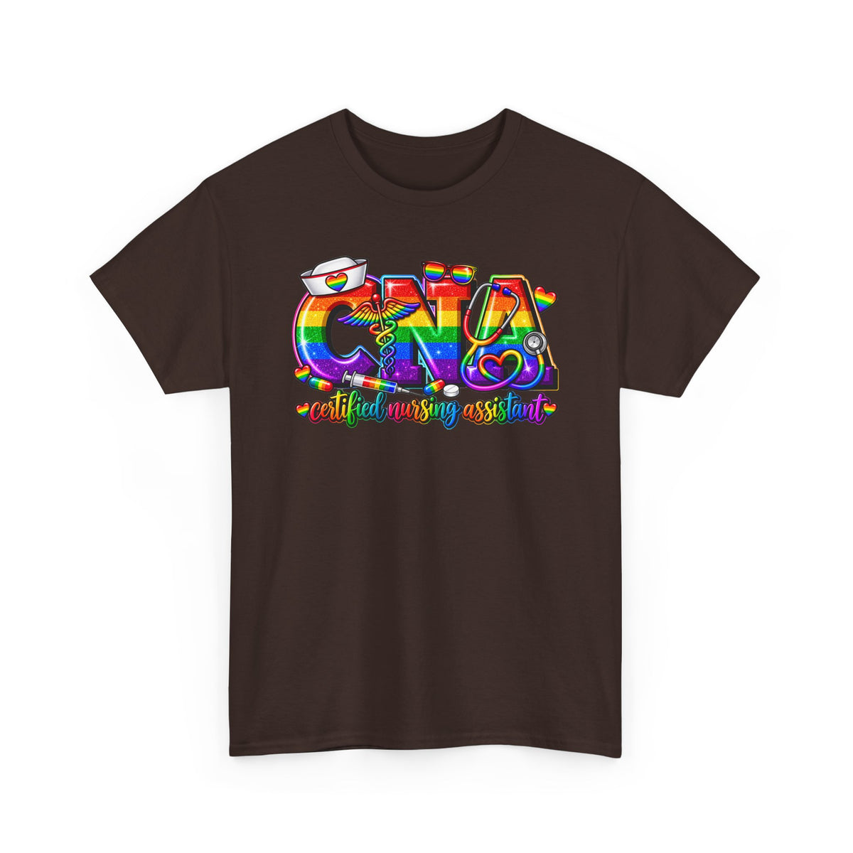 CNA Rainbow Graffiti T-Shirt — Nurse Certified Nursing Assistant Gift