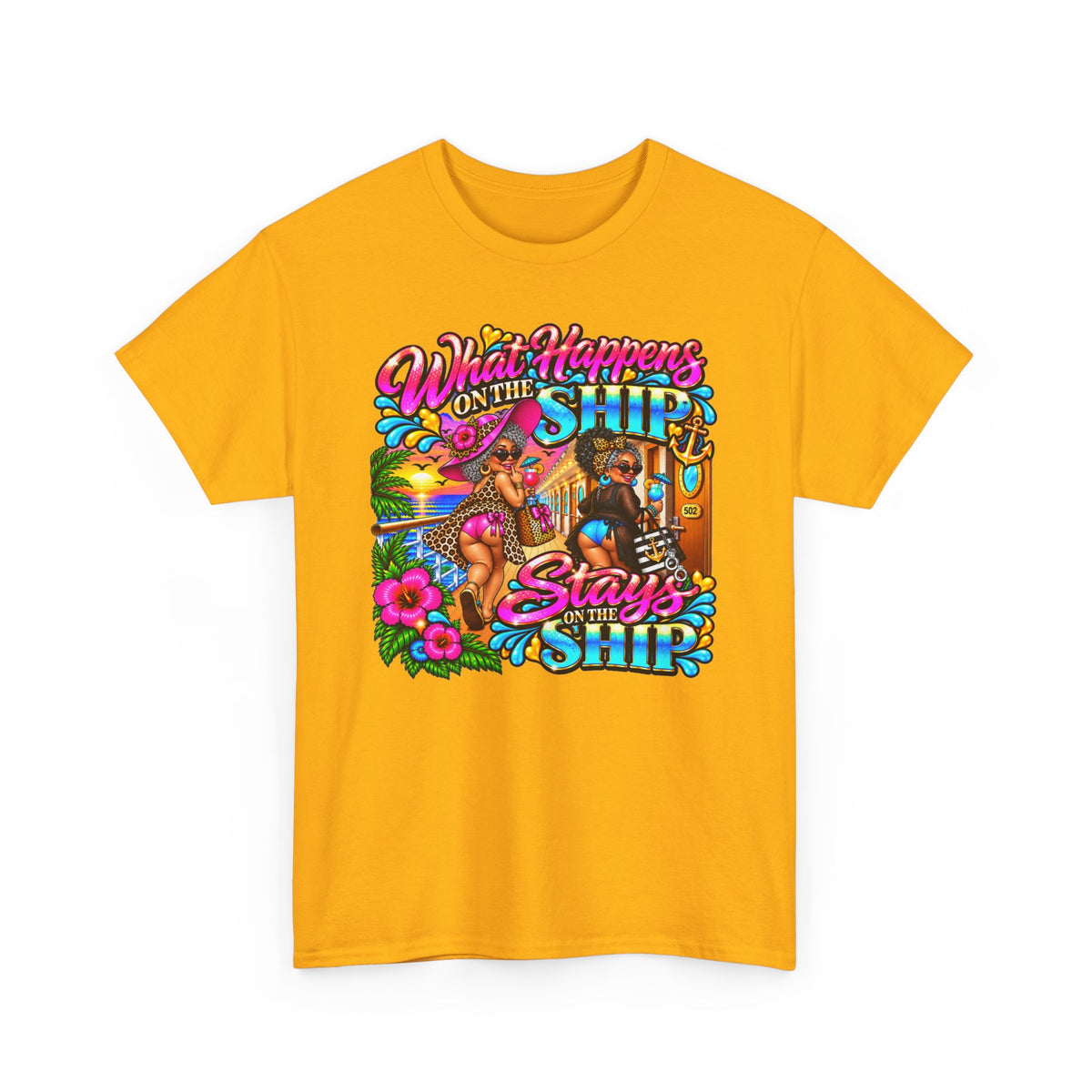 Cruise T‑Shirt — "What Happens on the Ship Stays on the Ship"