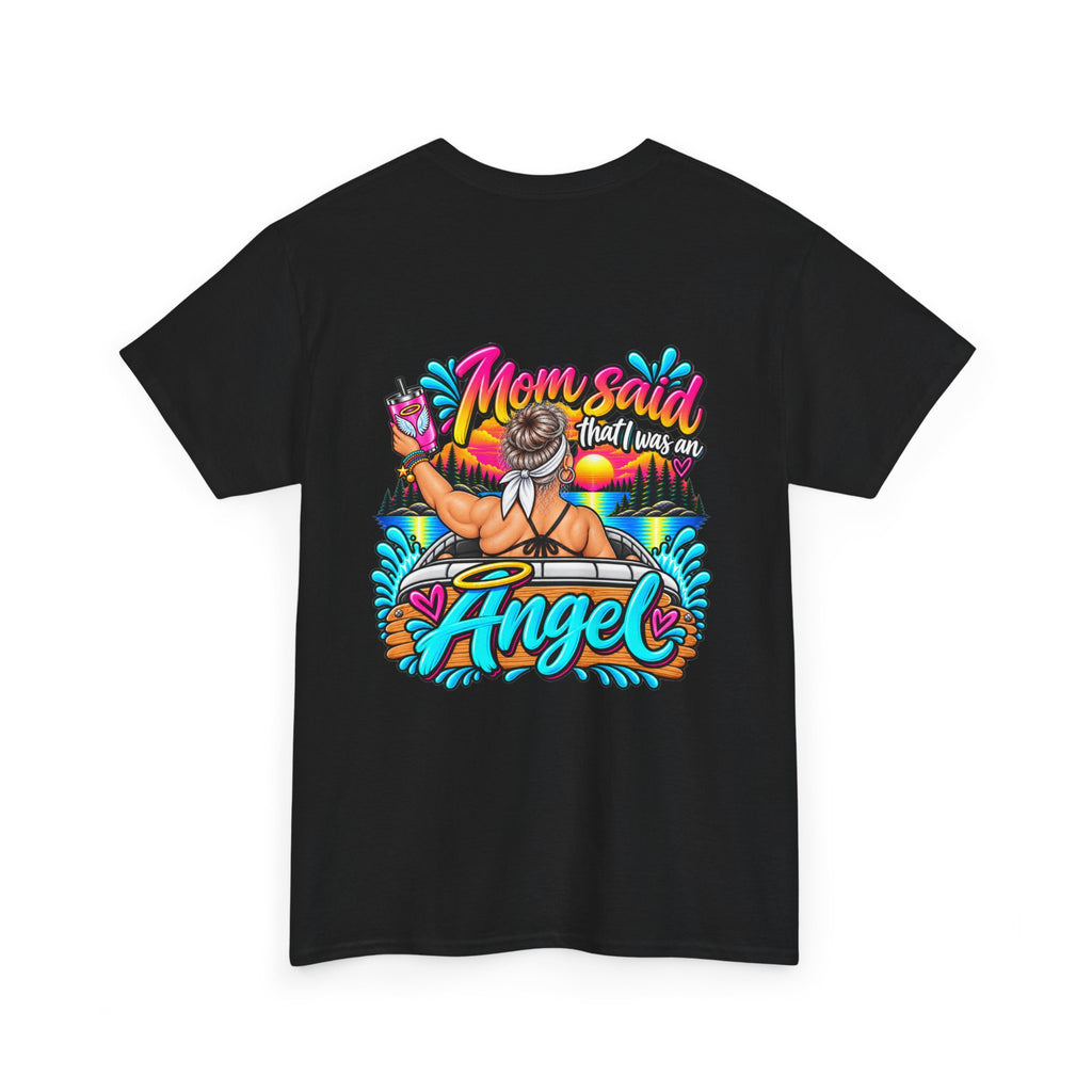 Trouble Brewing Beach Party Tee — Mom Said I’m an Angel Graphic T-Shirt