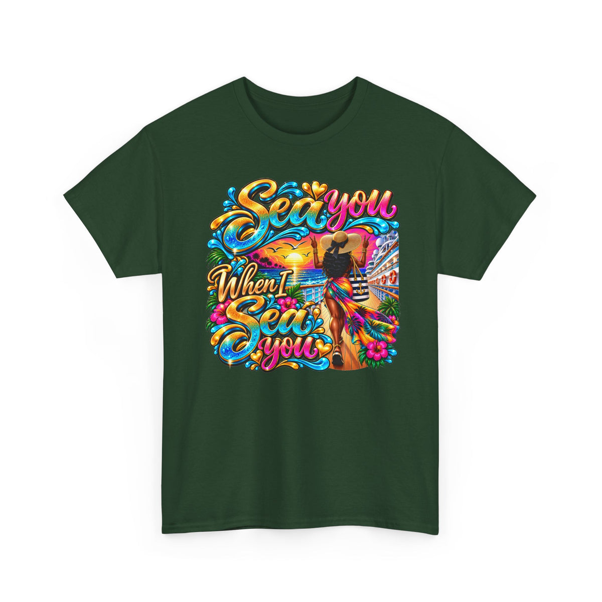 "Sea You When I Sea You" Colorful Criuse Tee
