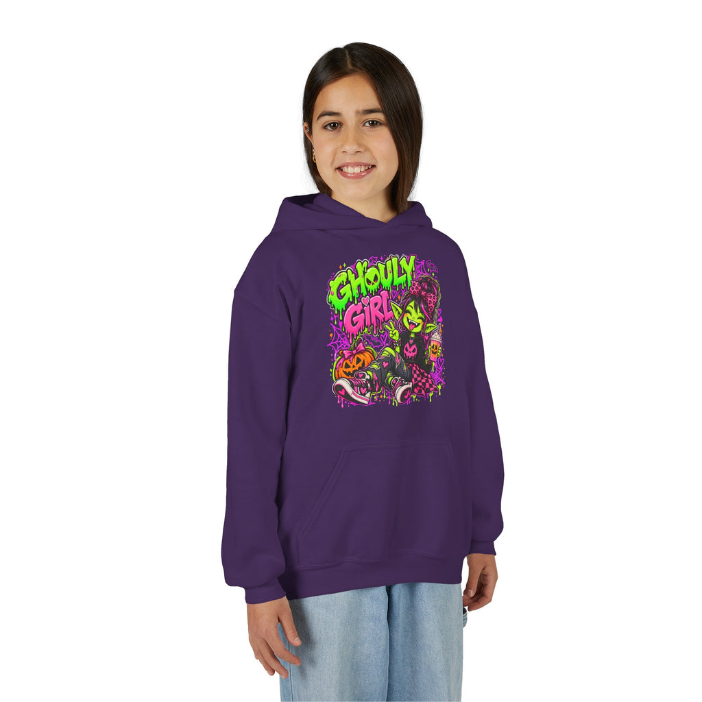 Ghoulie Girl Youth Hoodie — Cute Spooky Halloween Sweatshirt for Kids