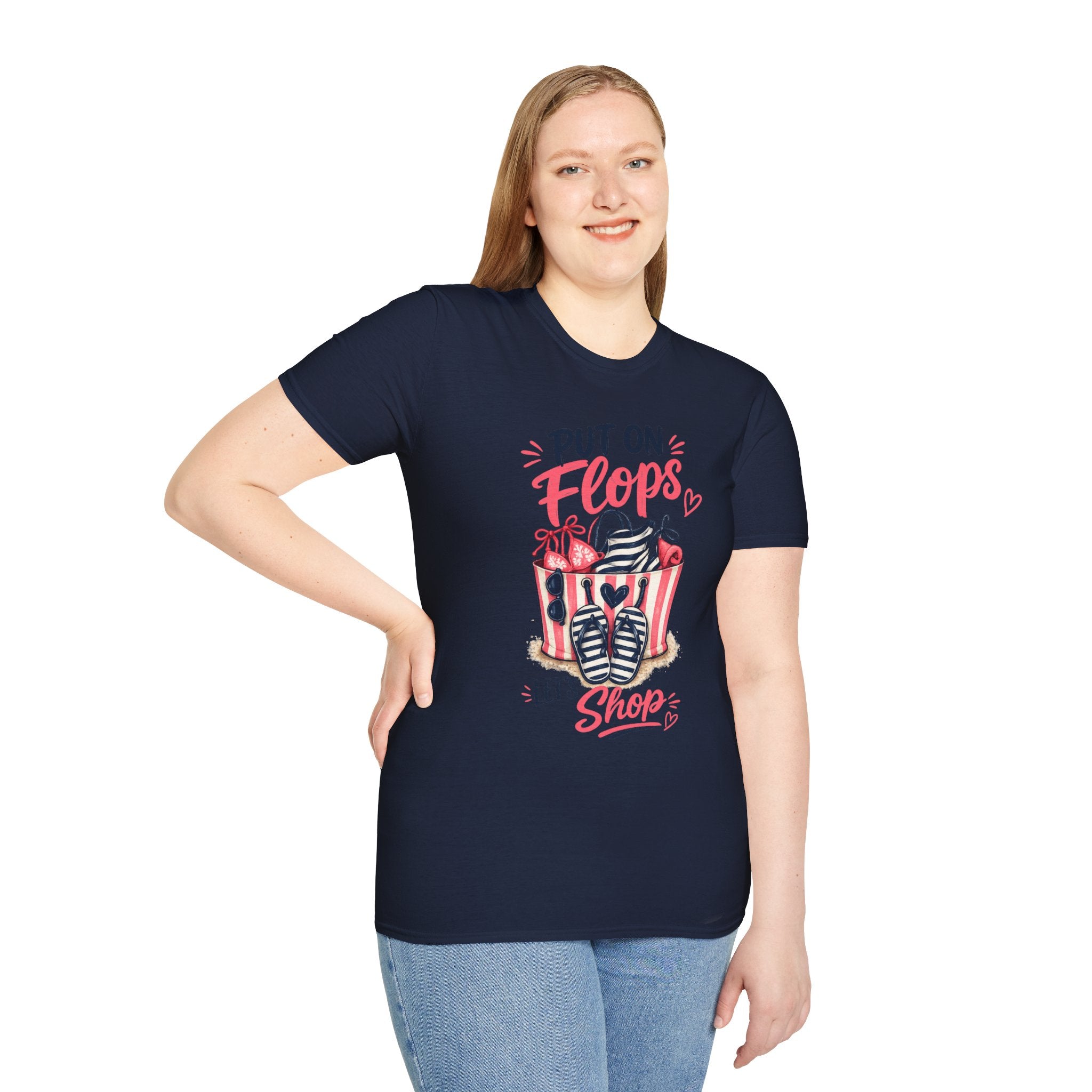 Put On Flops T-Shirt — Cute Shopping Flip-Flop Graphic Tee