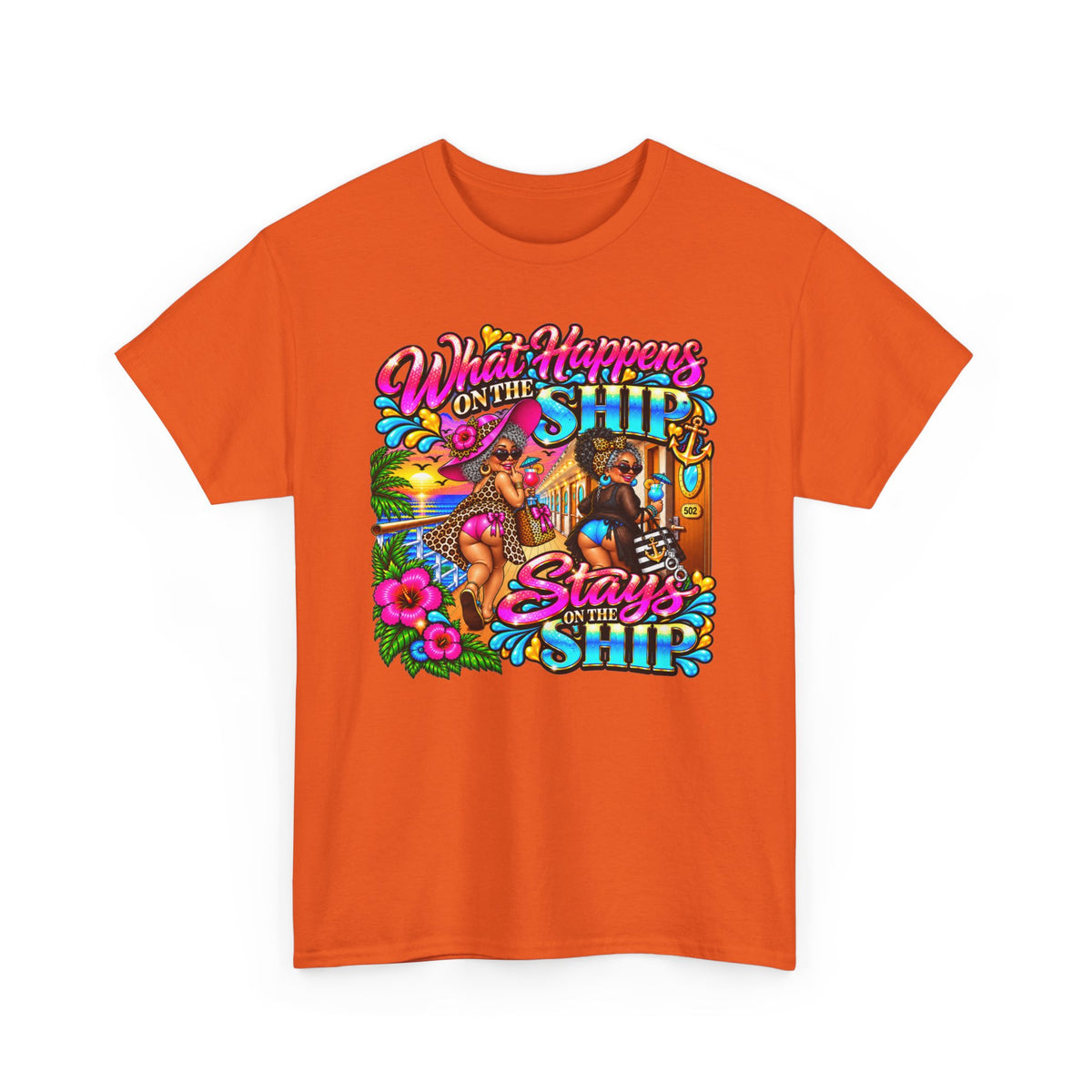 Cruise T‑Shirt — "What Happens on the Ship Stays on the Ship"