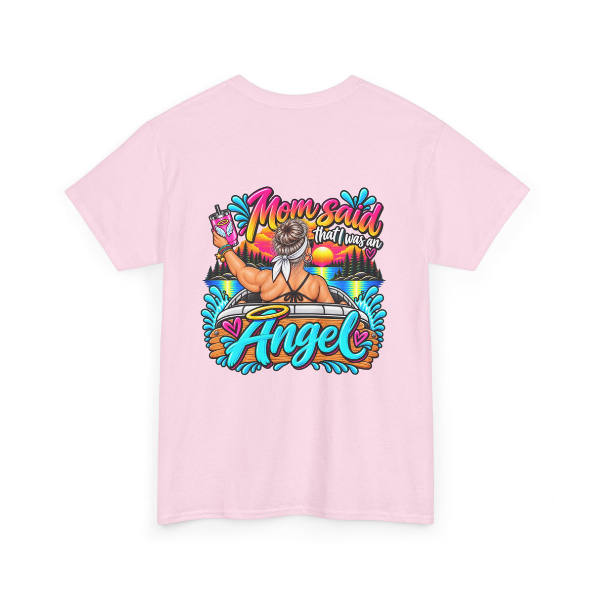 Trouble Brewing Beach Party Tee — Mom Said I’m an Angel Graphic T-Shirt