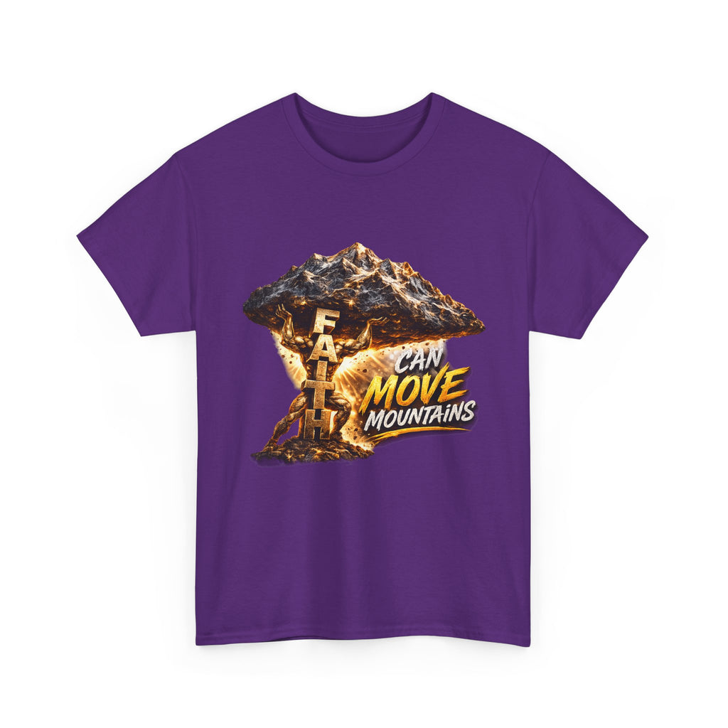 Faith Can Move Mountains T-Shirt — Inspirational Christian Mountain Graphic Tee