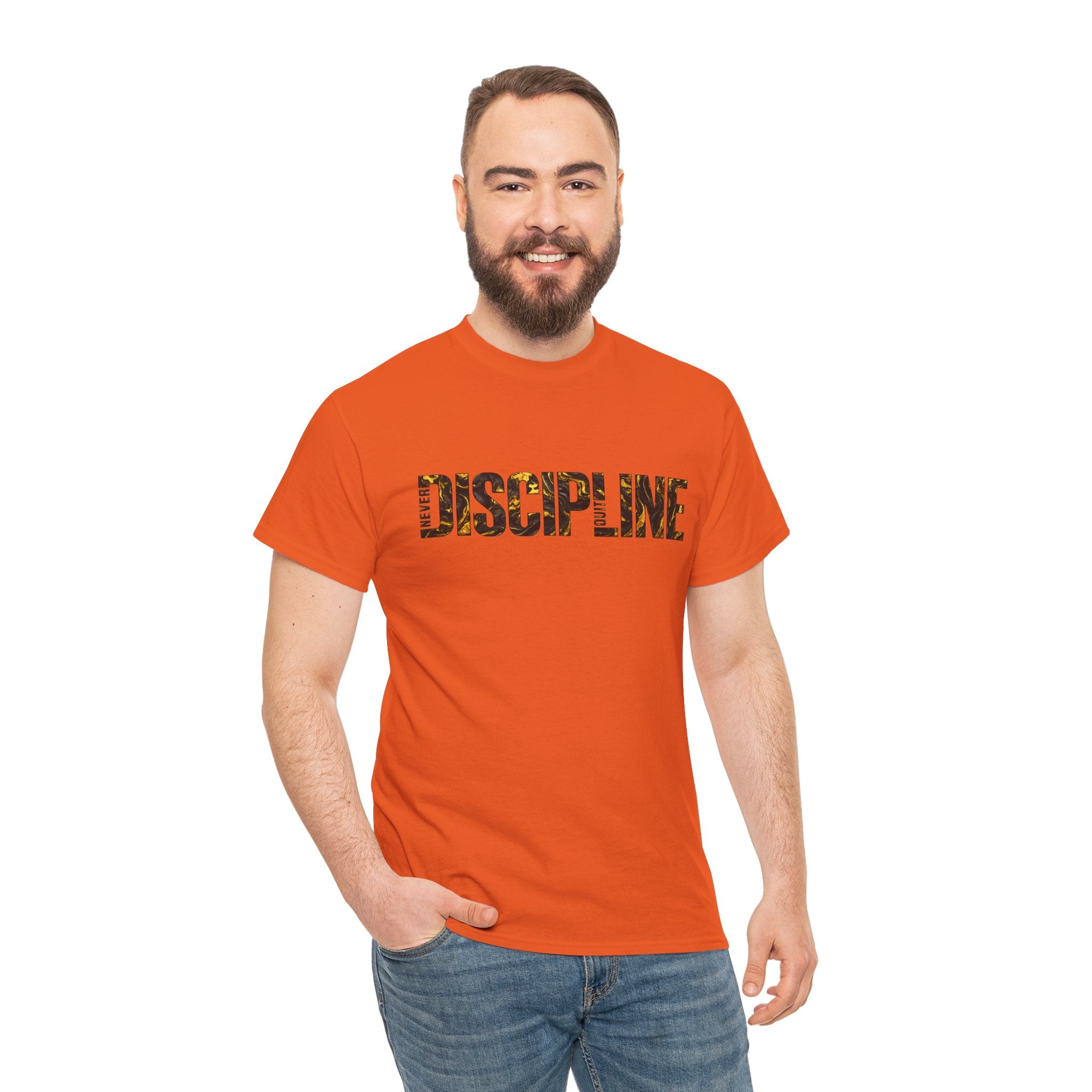 Discipline Graphic Tee — Motivational 'DISCIPLINE' Text Shirt for Gym & Self-Improvement