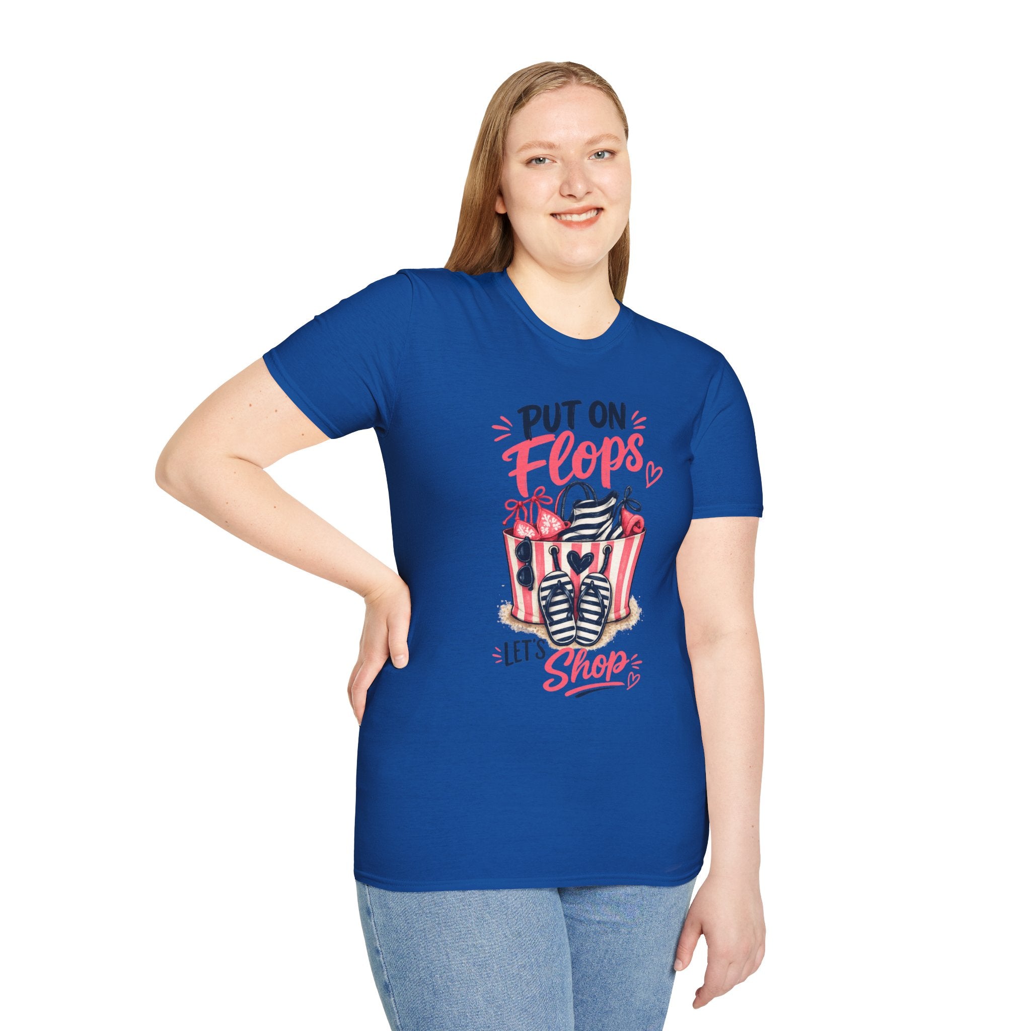 Put On Flops T-Shirt — Cute Shopping Flip-Flop Graphic Tee