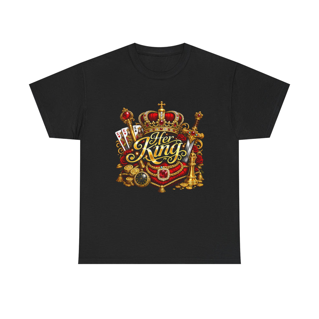 Her King Crown Tee — Regal "Her King" Graphic T-Shirt