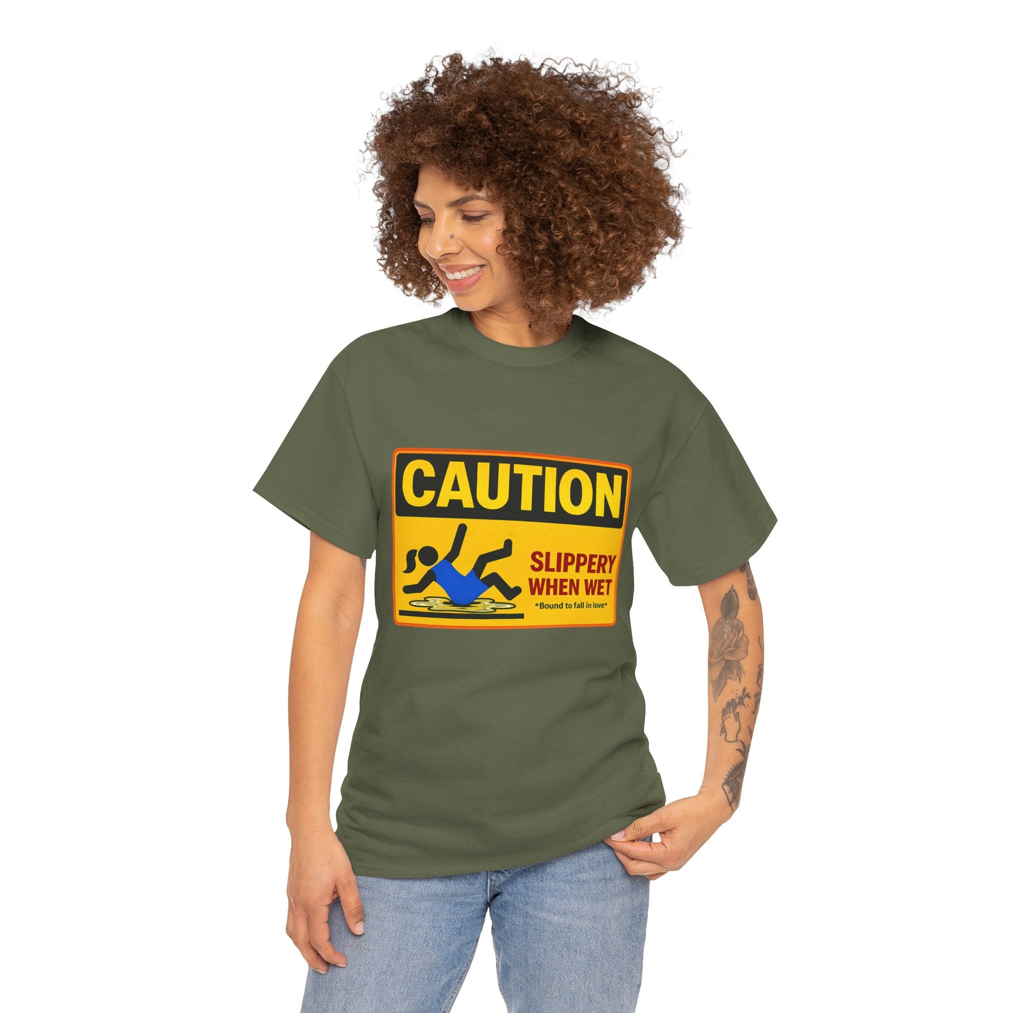 Caution "Slippery When Wet" Graphic Tee