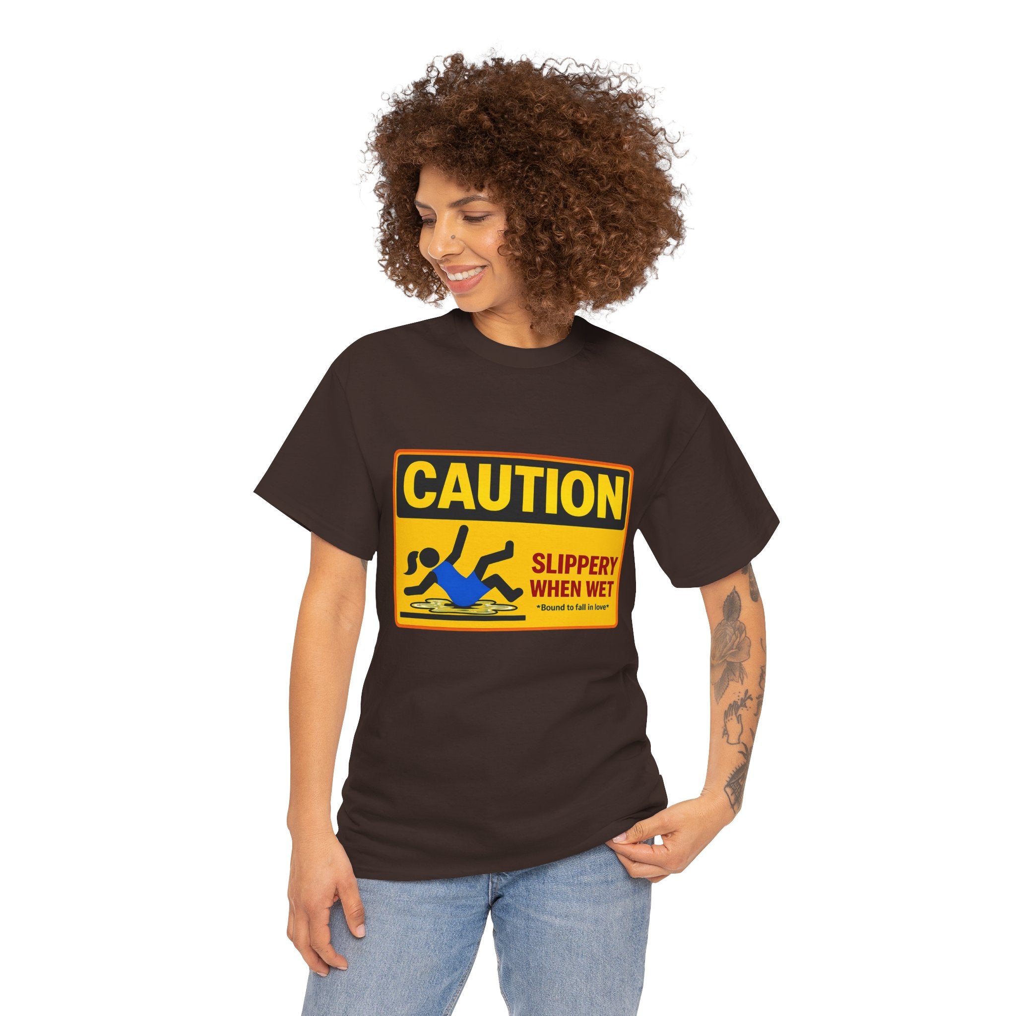 Caution "Slippery When Wet" Graphic Tee
