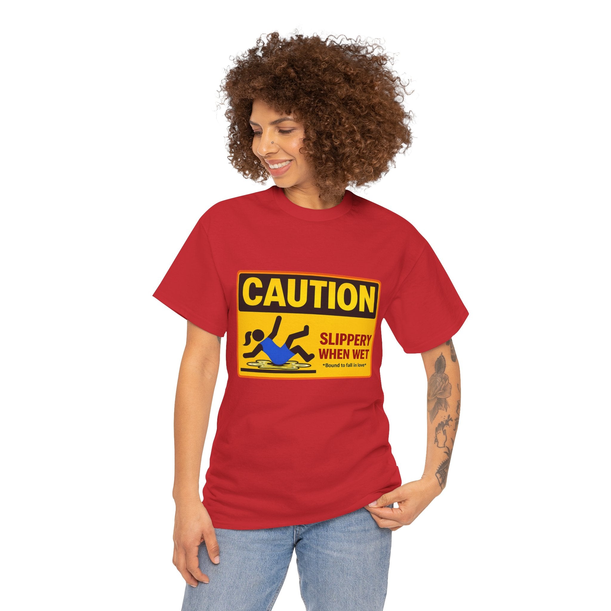 Caution "Slippery When Wet" Graphic Tee