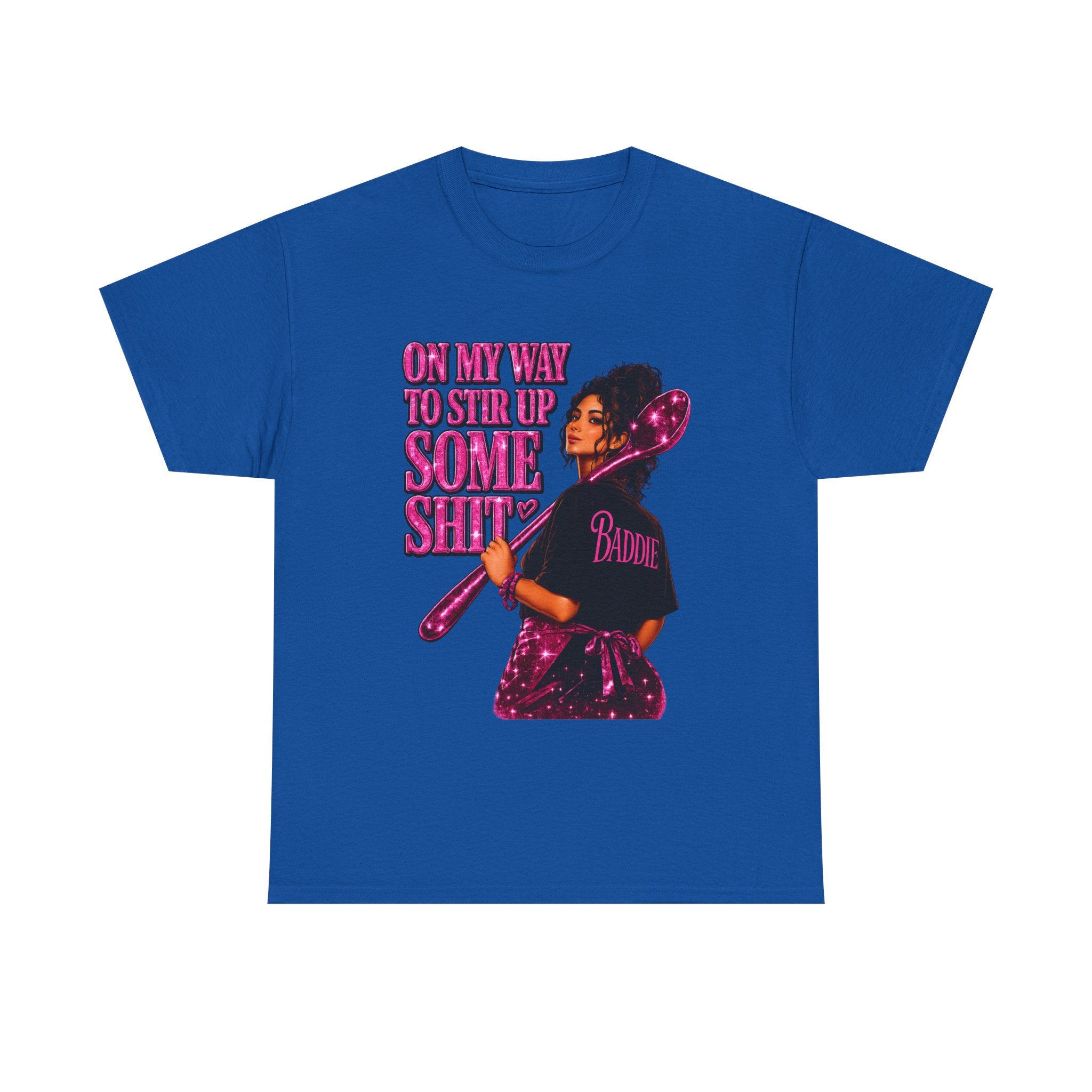 T-Shirt — 'On My Way to Stir Up Some Shit' Retro Baker Graphic Tee