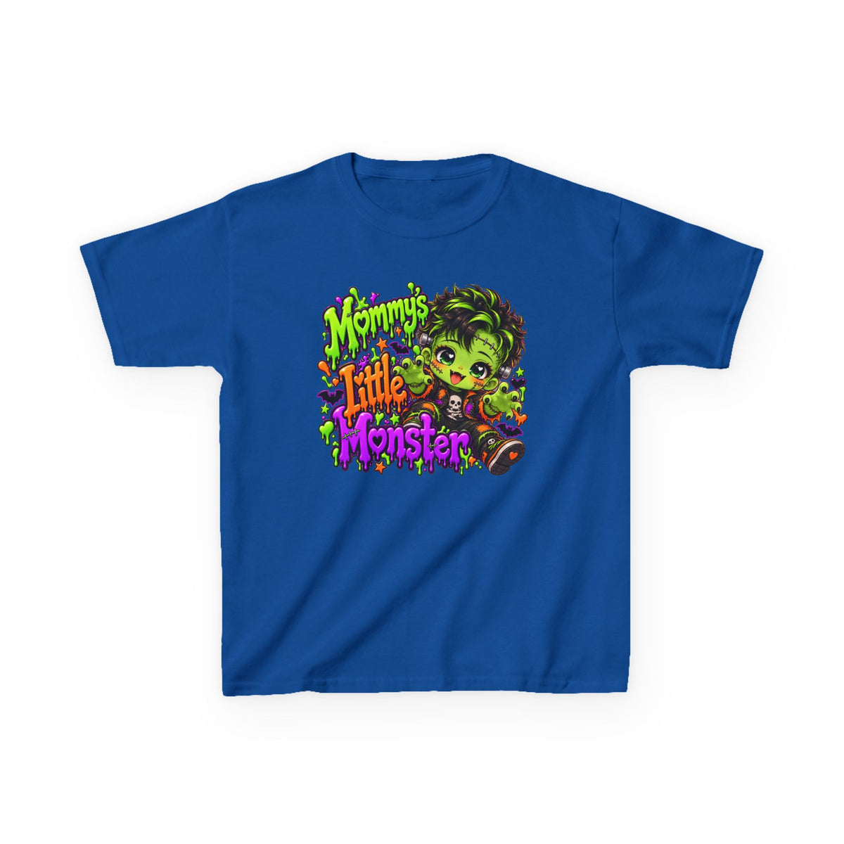 Kids T-Shirt — "Mommy's Little Monster" Cute Halloween Green Monster Tee