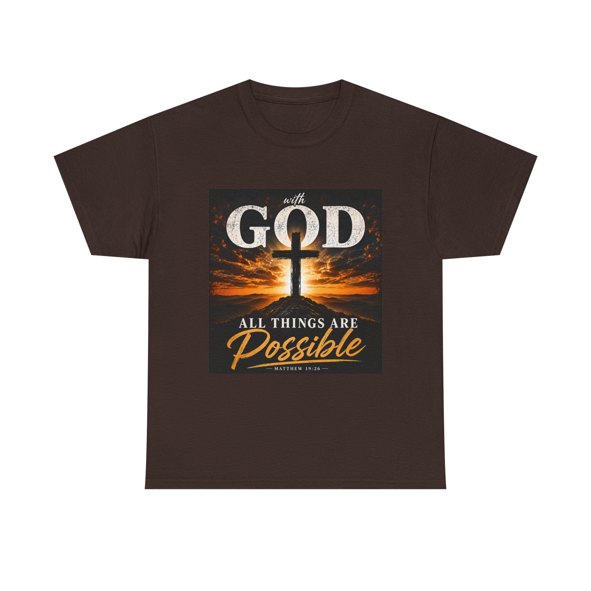 Faith Graphic Tee — "With God All Things Are Possible" Christian T-Shirt