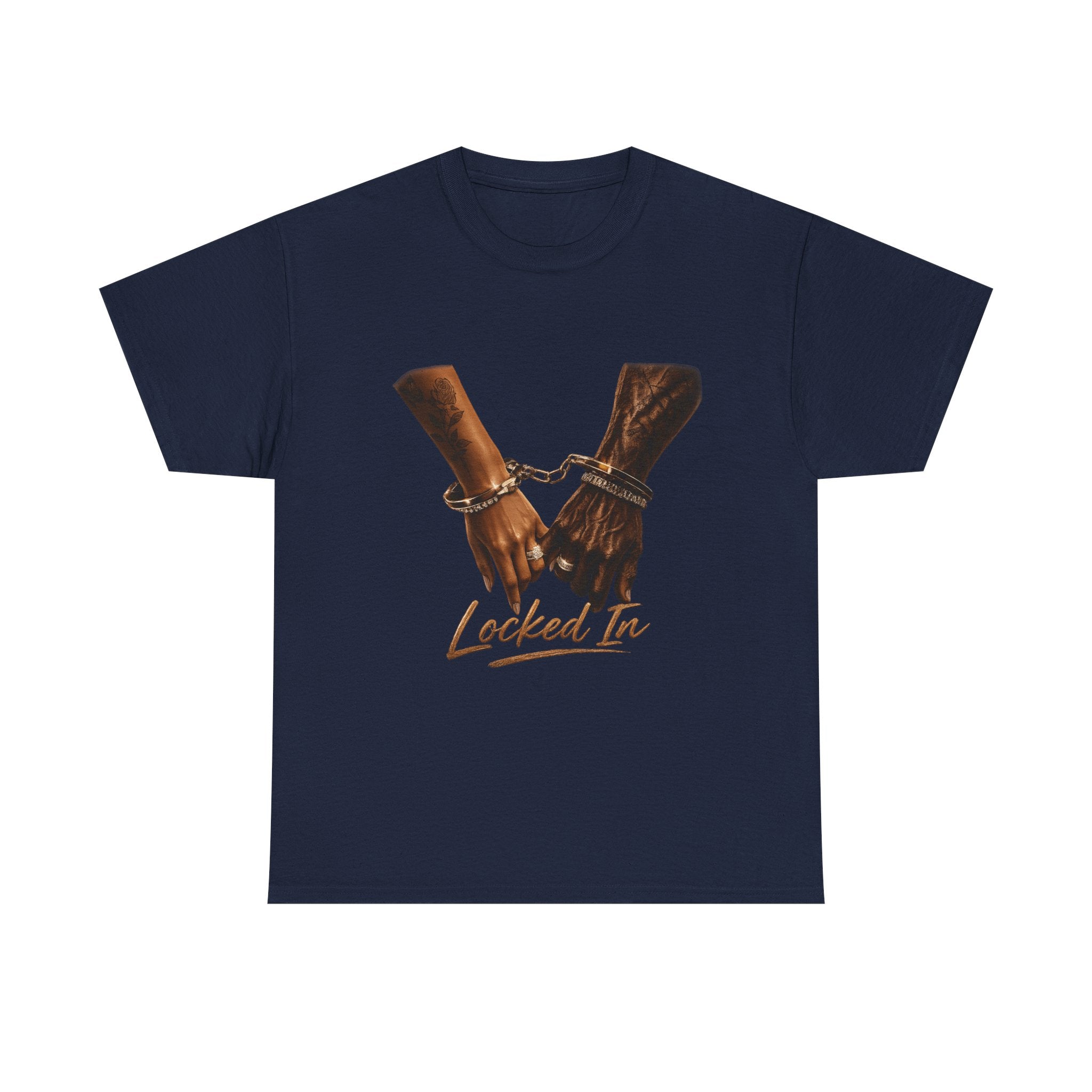 Locked In Tee — Handcuffed Hands Graphic T-Shirt