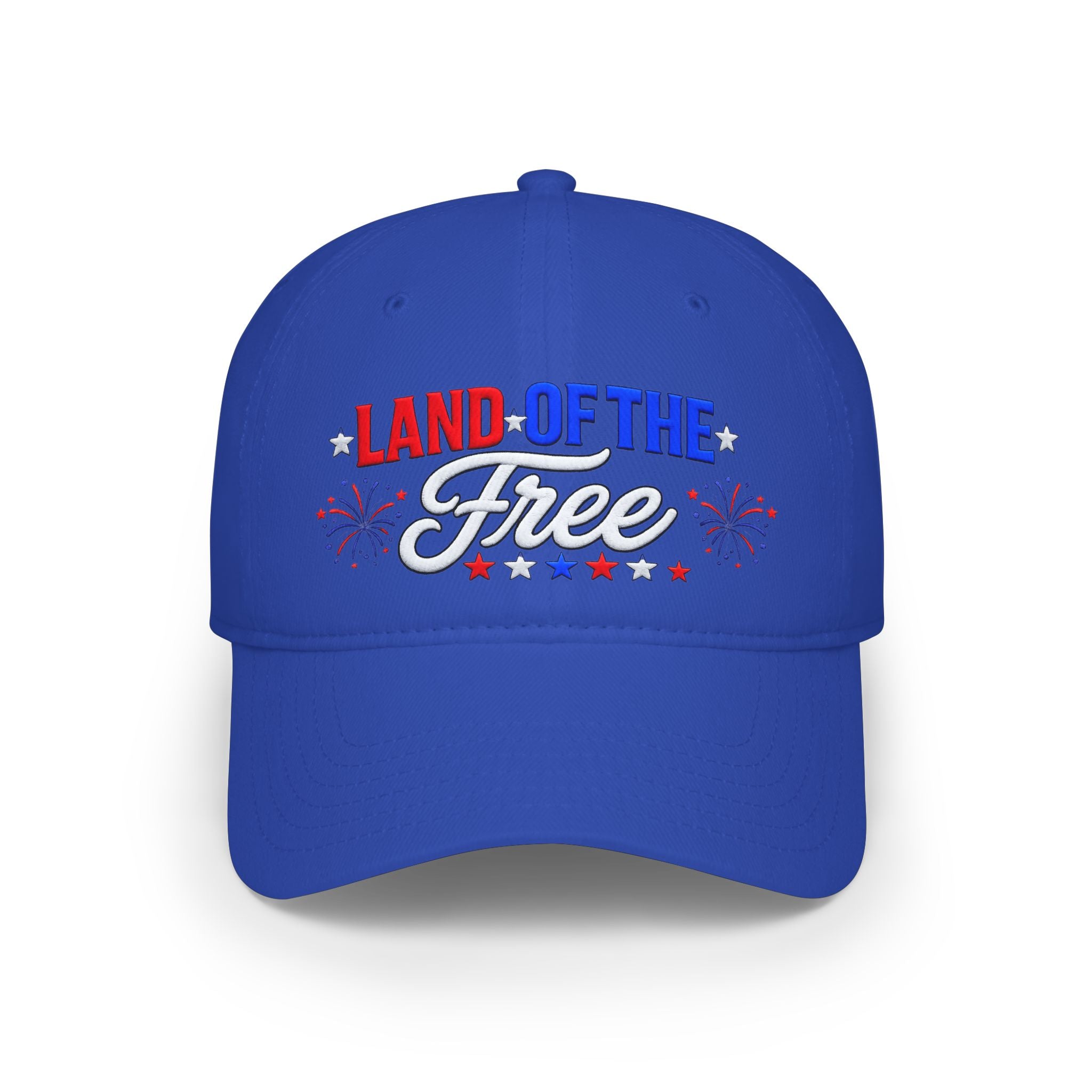 Land of the Free Baseball Cap — Patriotic 4th of July Red Hat