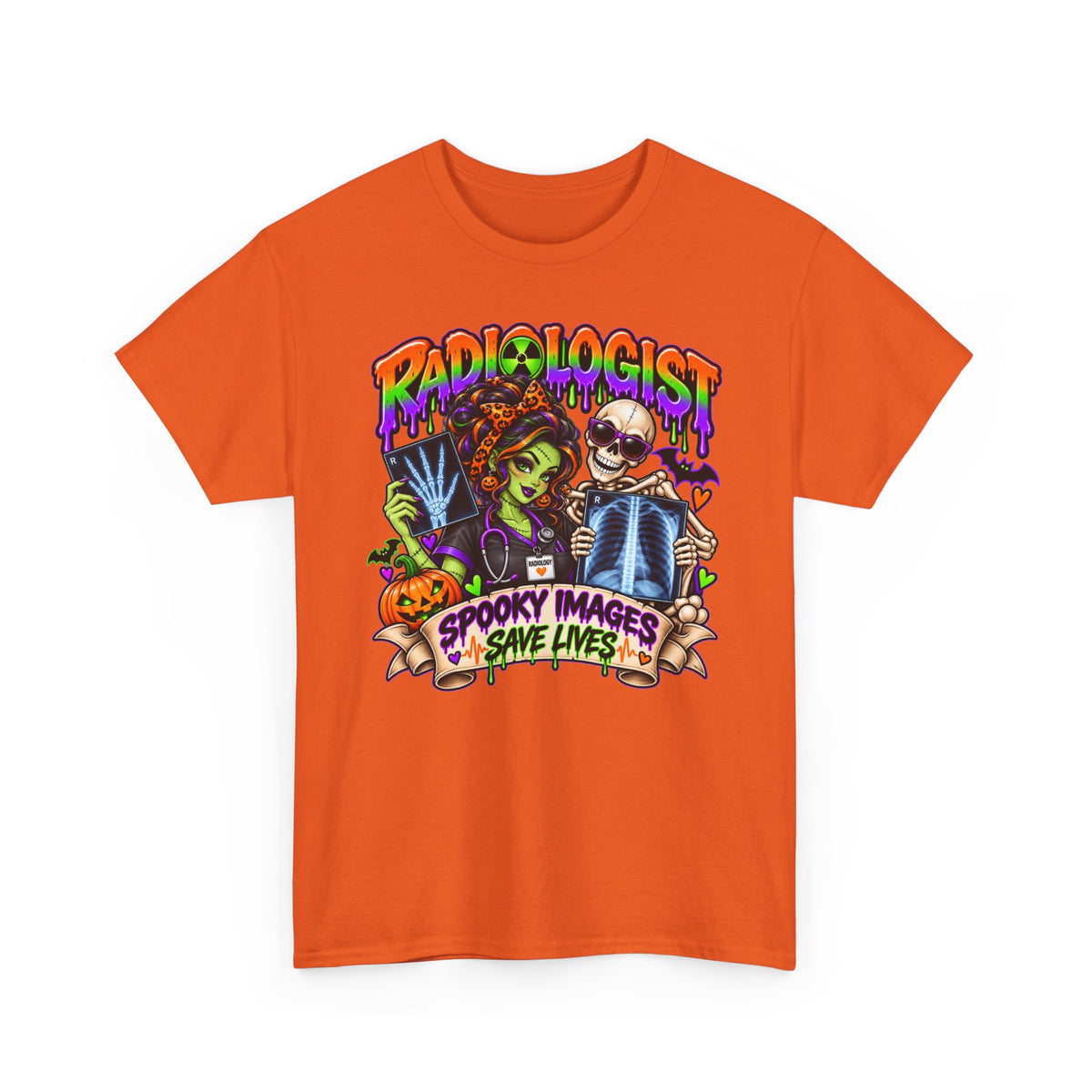 Radiologist Halloween T-Shirt — “Spooky Images Save Lives” Medical Radiology Tee