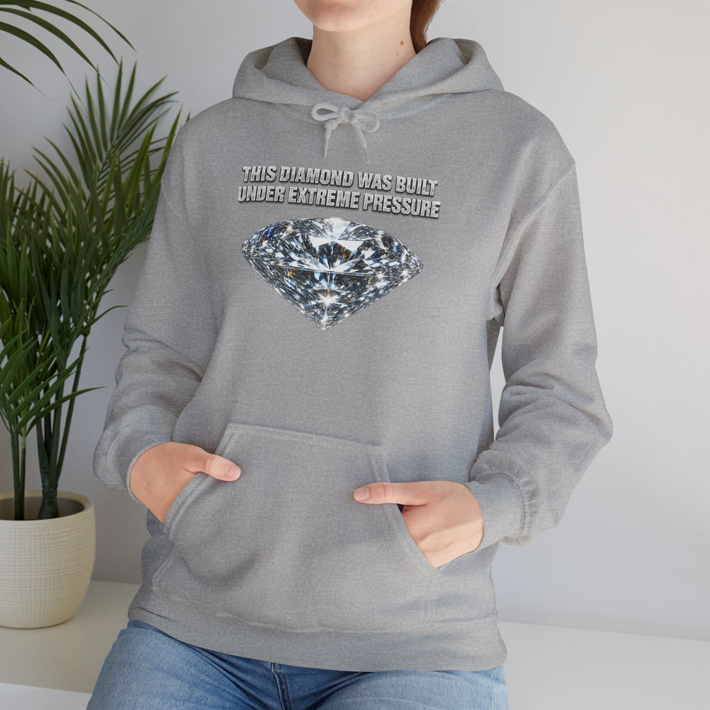 Diamond Graphic Hoodie — "The Pressure Made a Diamond" Cozy Pullover