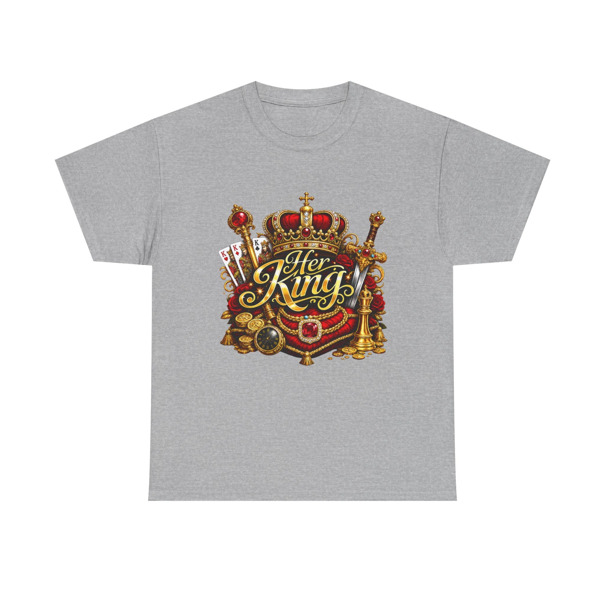 Her King Crown Tee — Regal "Her King" Graphic T-Shirt