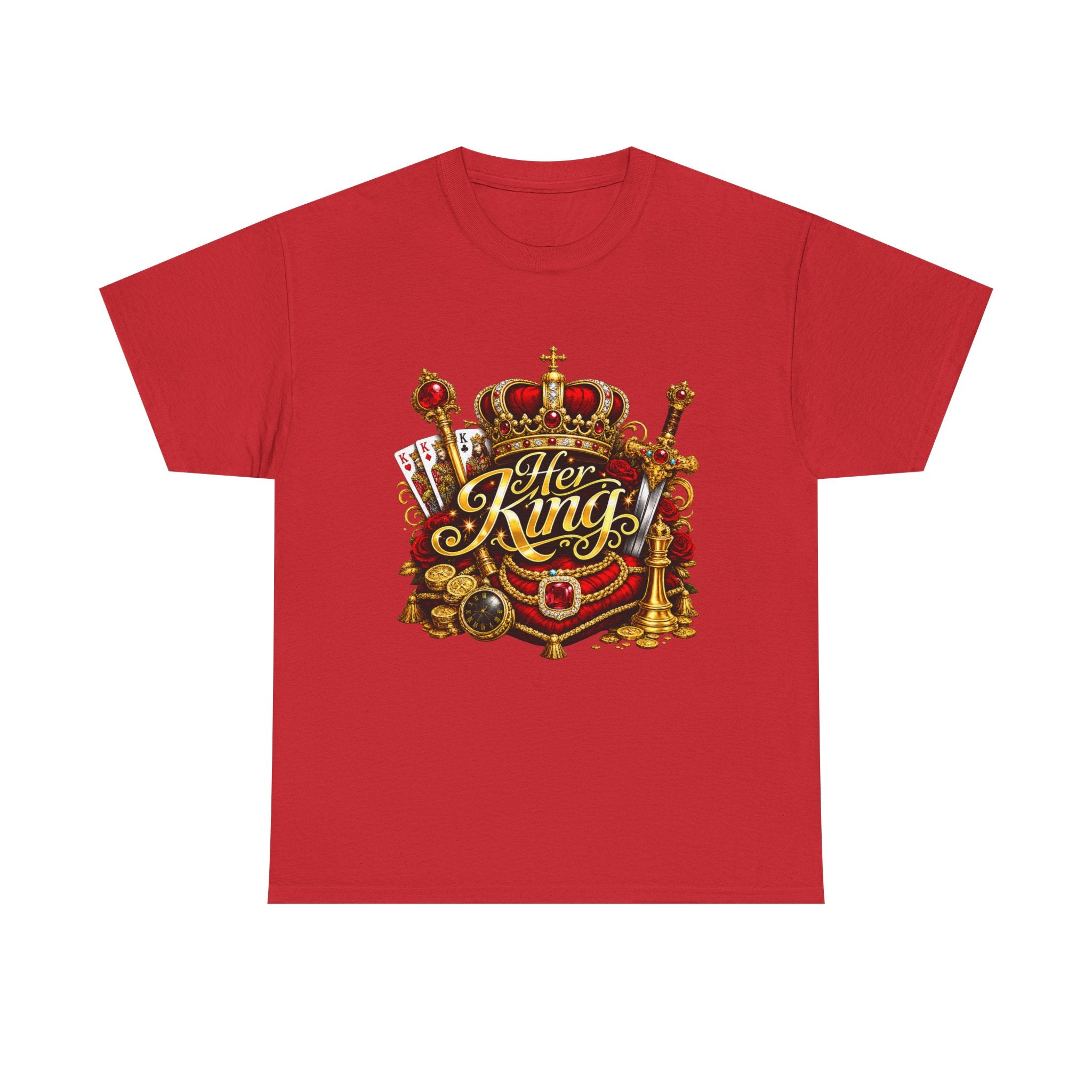 Her King Crown Tee — Regal "Her King" Graphic T-Shirt