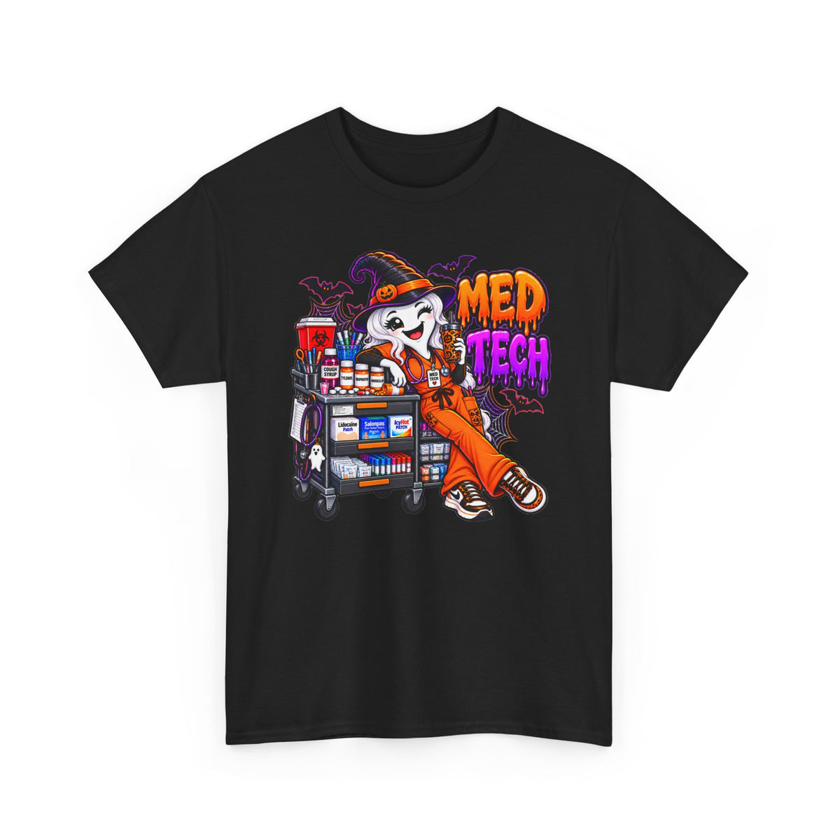 Med Tech Halloween T‑Shirt — Ghost Paramedic Medical Tech Tee