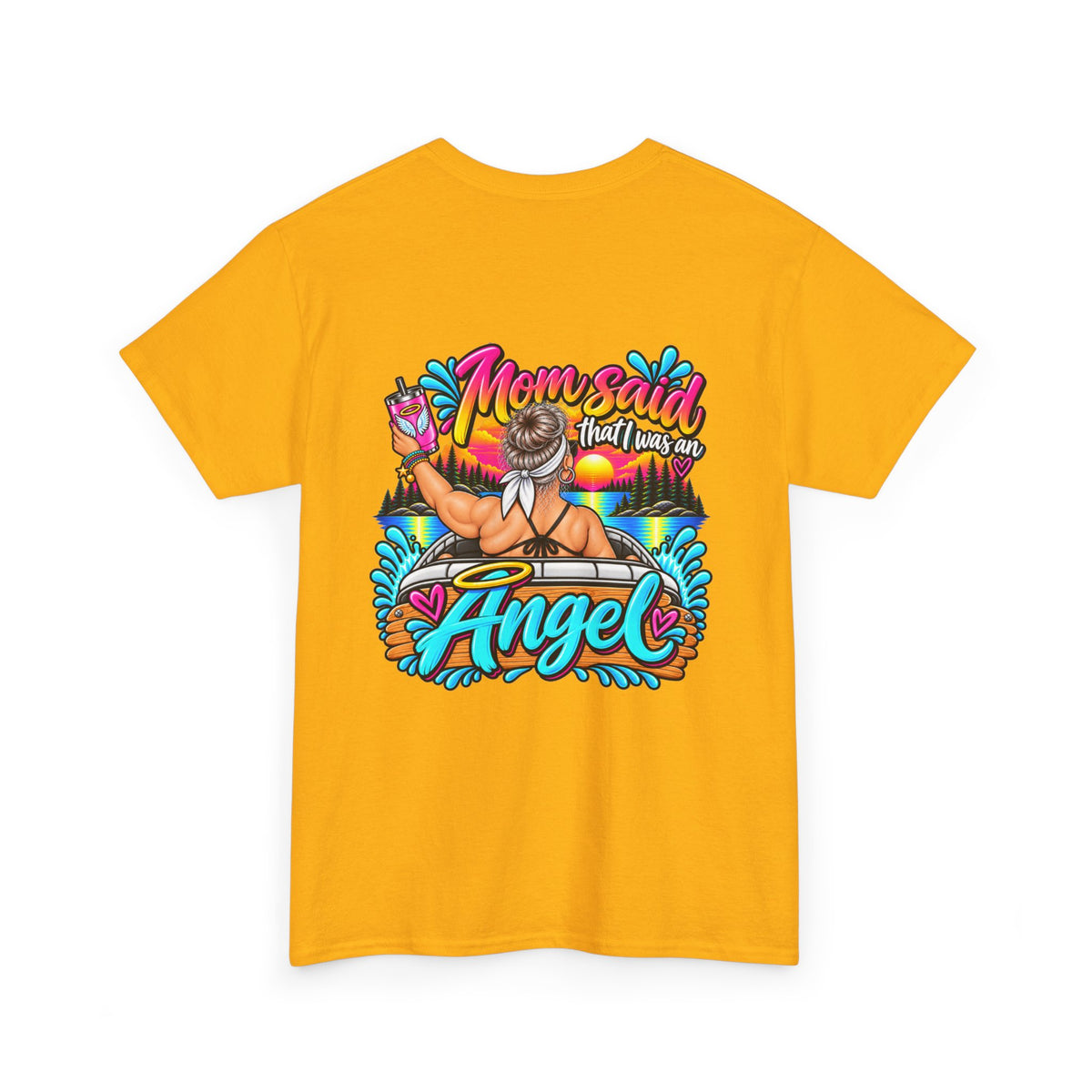 Trouble Brewing Beach Party Tee — Mom Said I’m an Angel Graphic T-Shirt