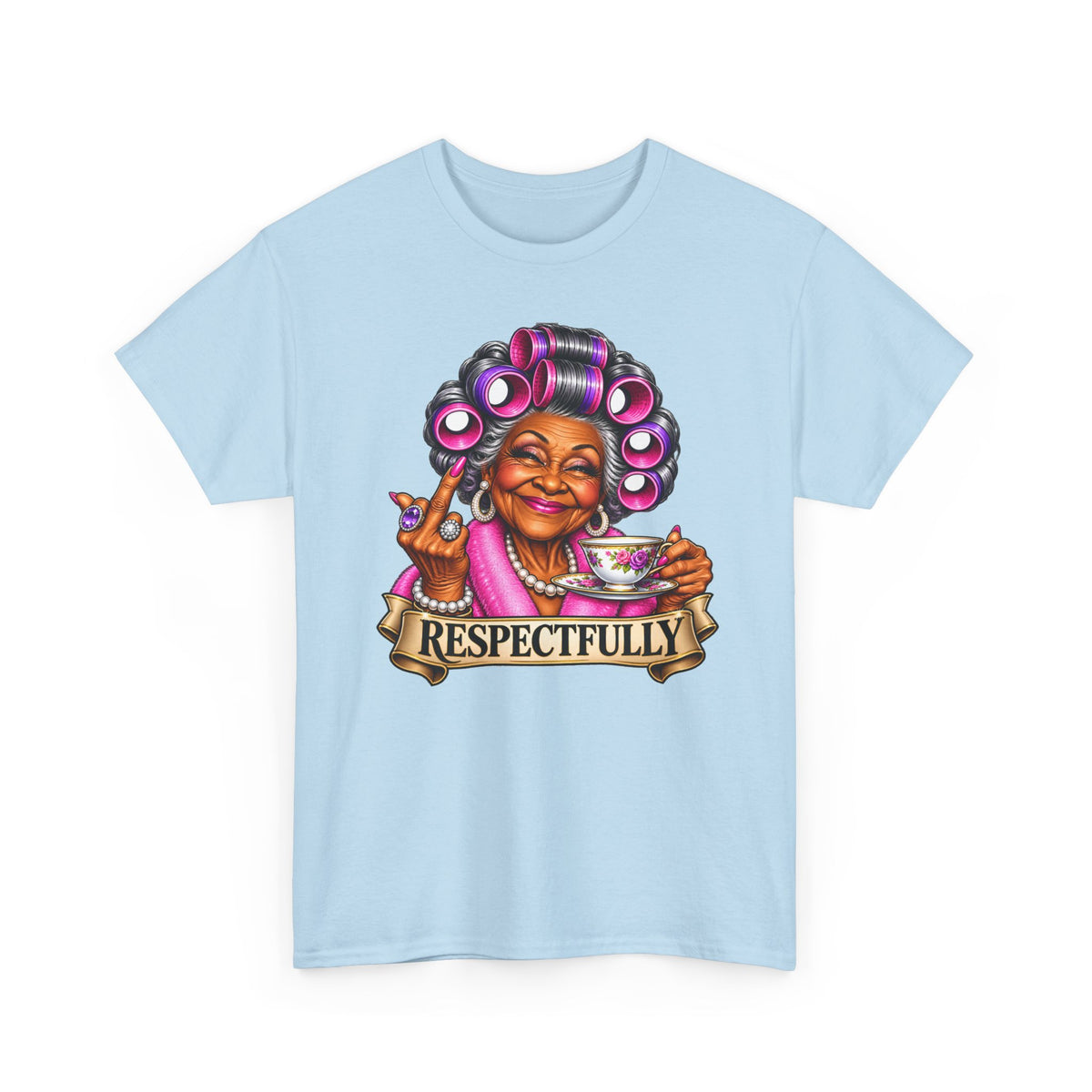 Respectfully Tee — Sassy Grandma Roller Set Tea Shirt`-AA