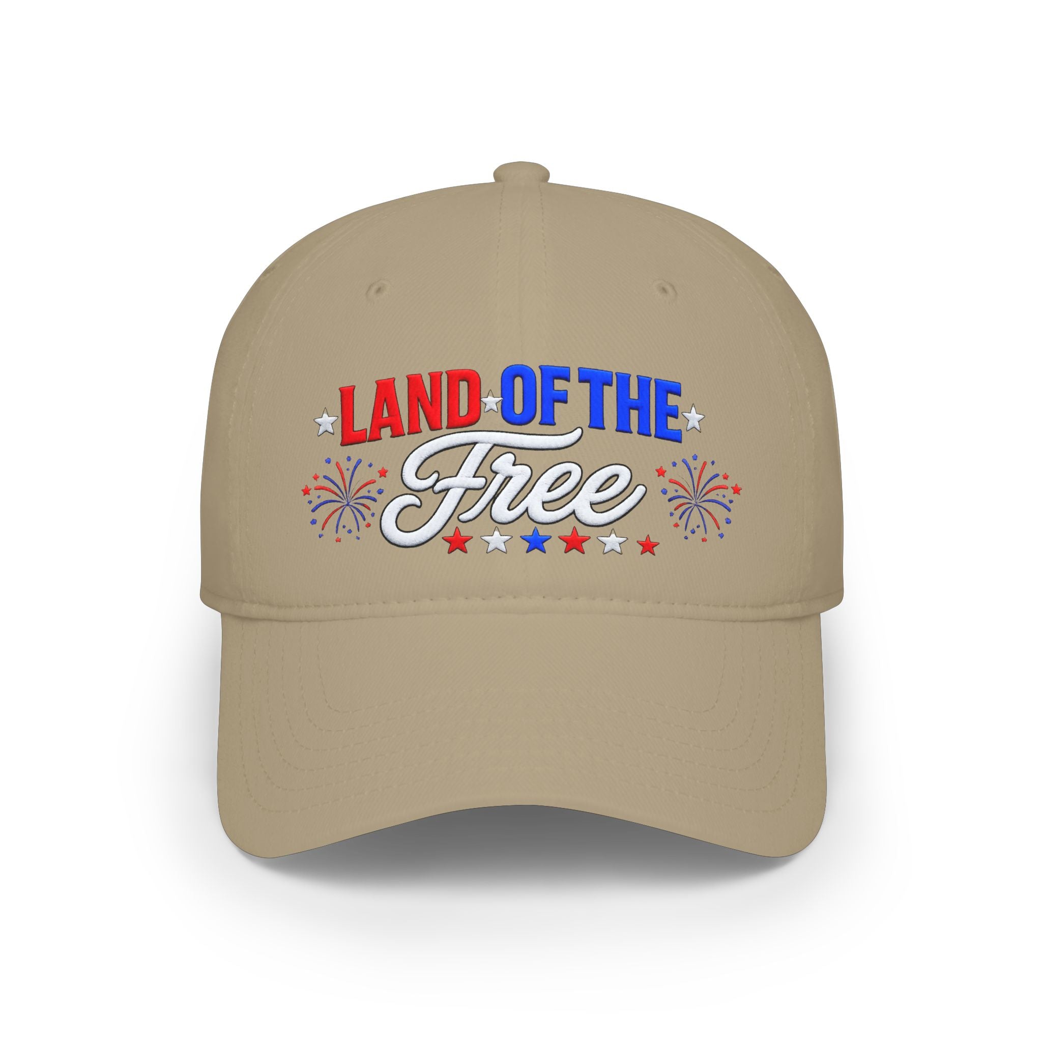 Land of the Free Baseball Cap — Patriotic 4th of July Red Hat