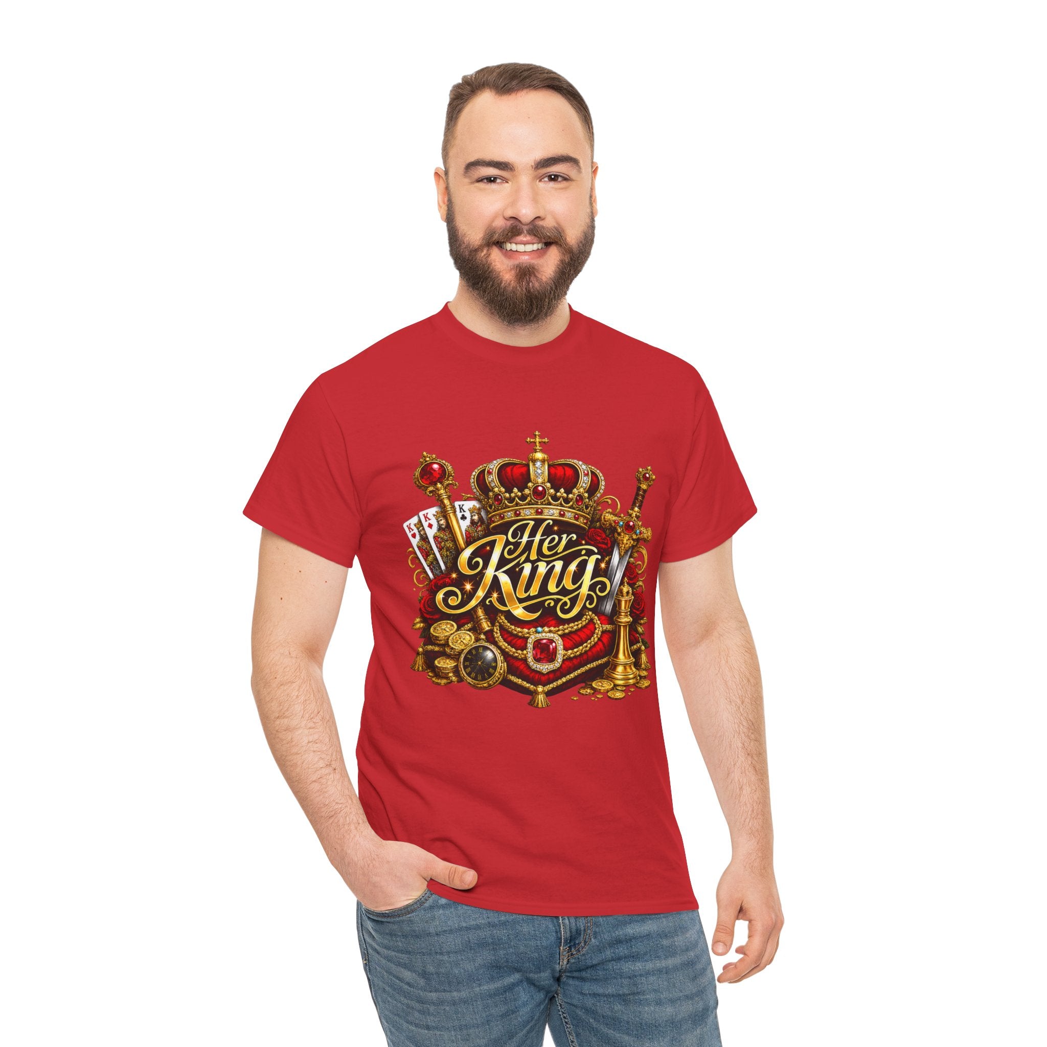 Her King Crown Tee — Regal "Her King" Graphic T-Shirt
